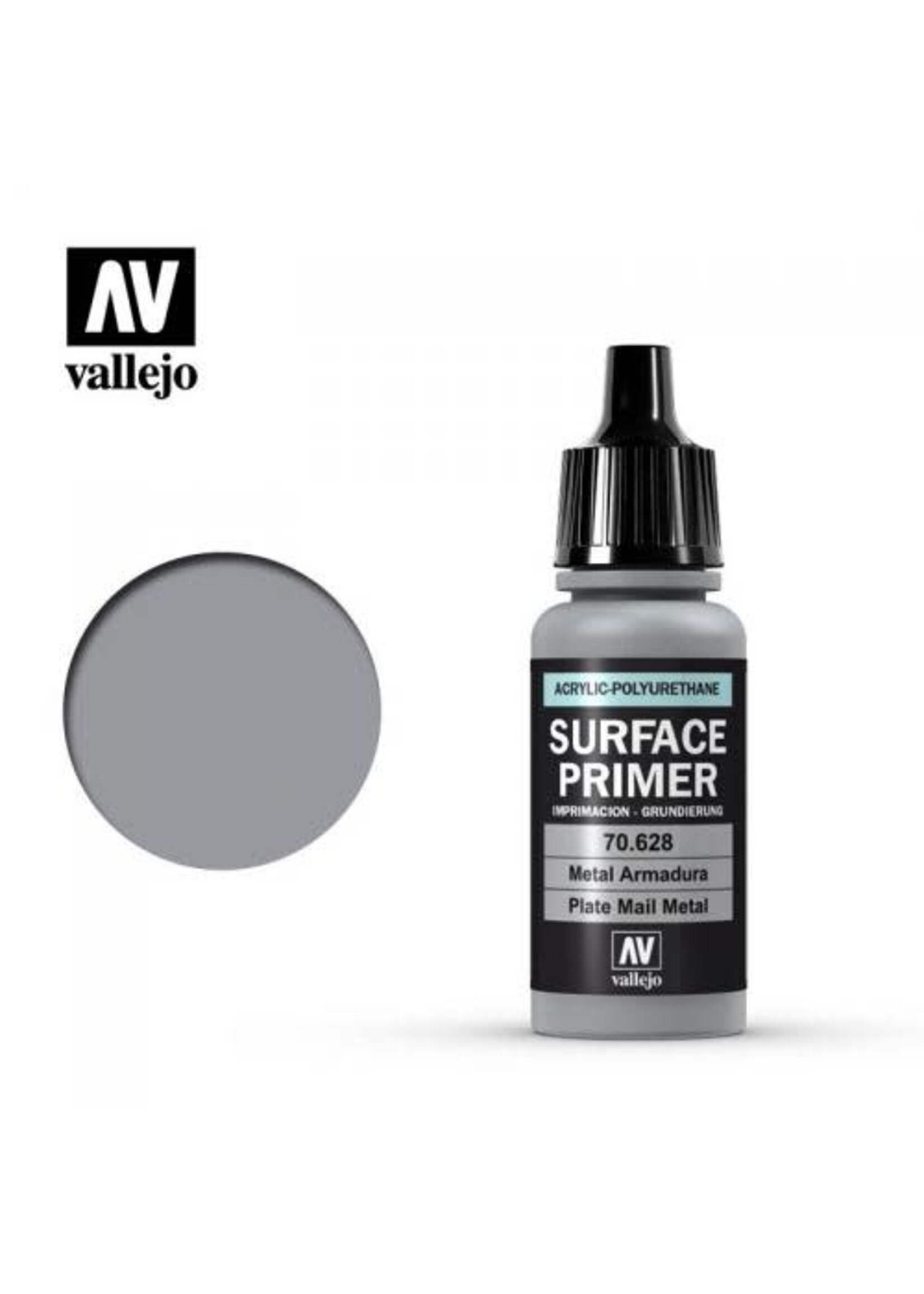 Vallejo VAL70628 Surface Primer Plate Mail Metal Primer (17ml)