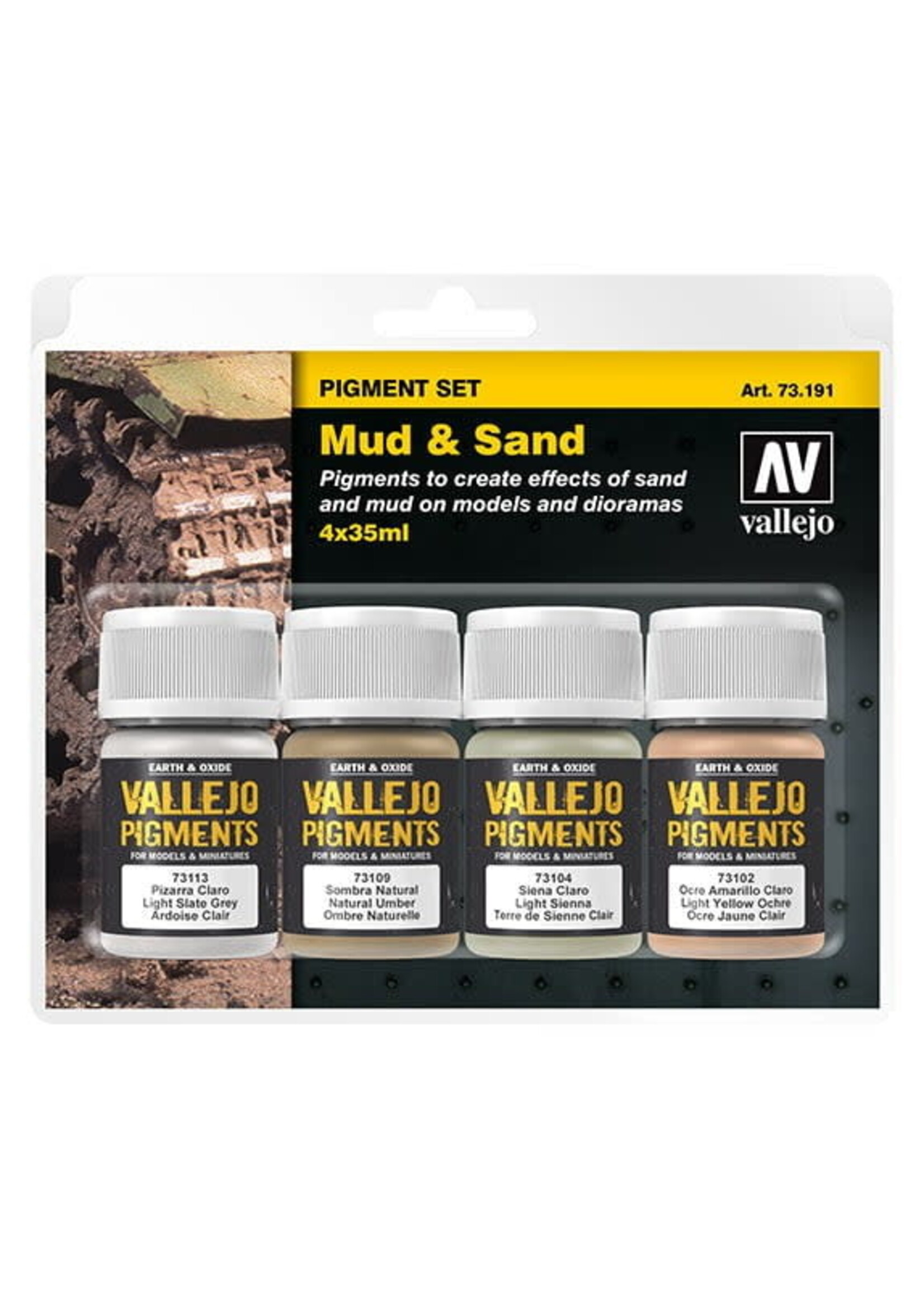 Vallejo VAL73191 Pigment Mud & Sand Set