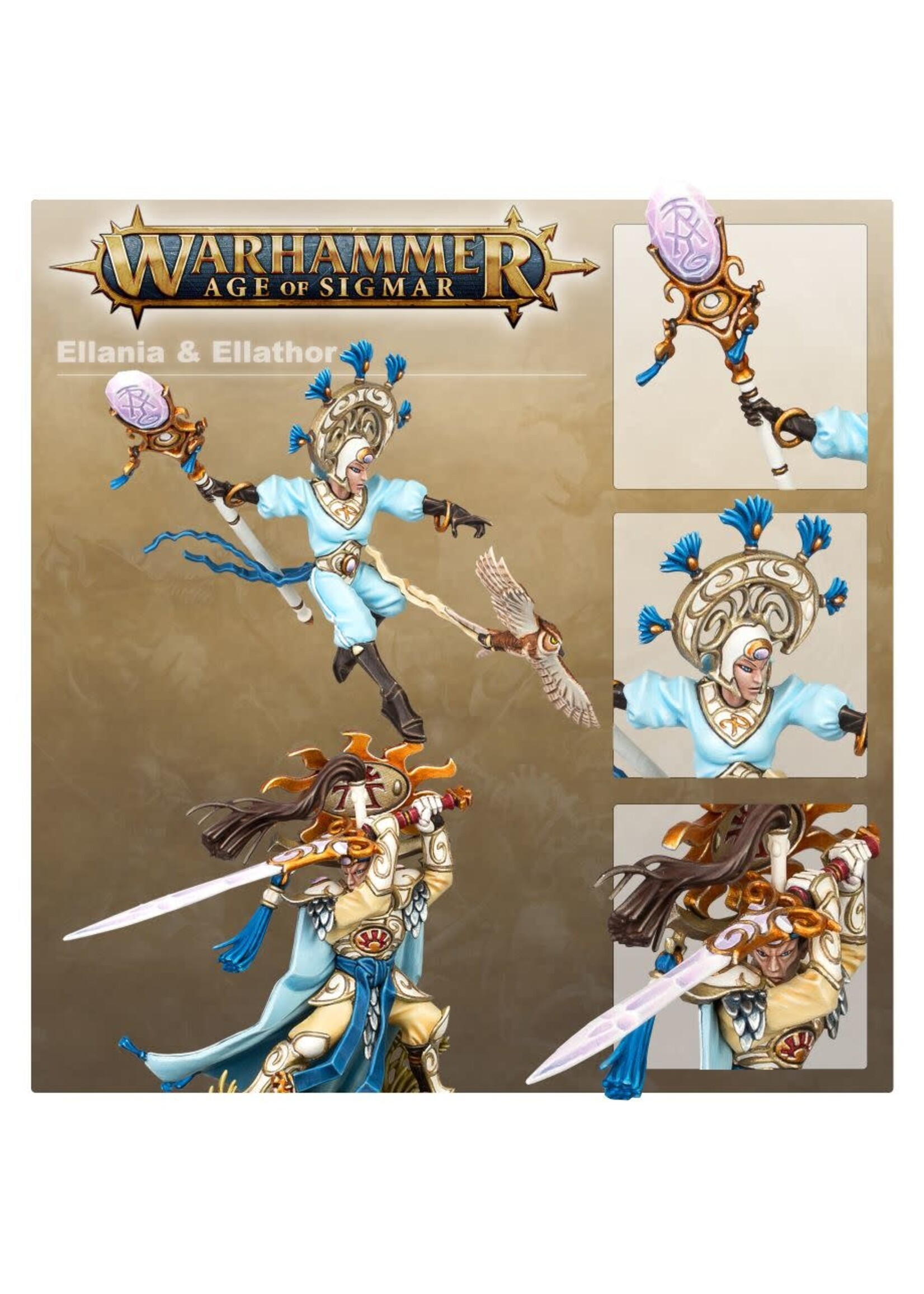 ***AoS Lumineth Realm Lords Ellania & Ellathor
