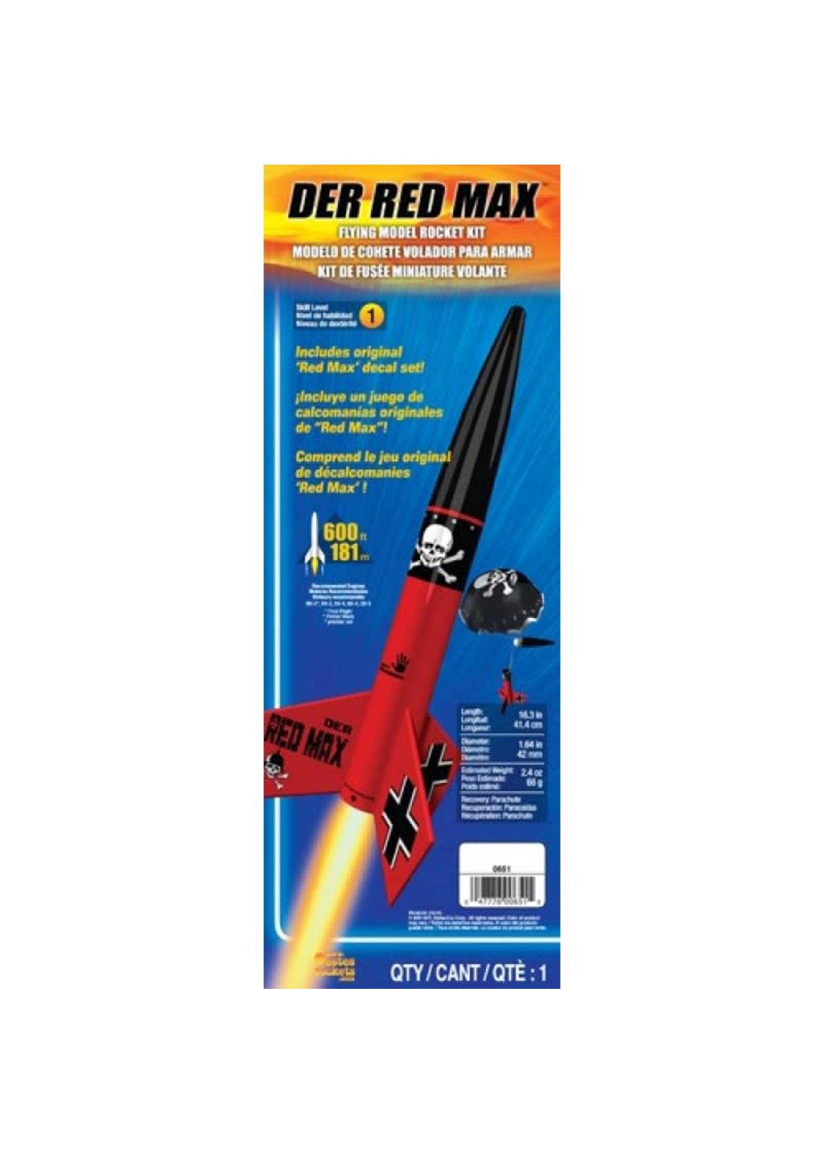 Estes EST651 Der Red Max Rocket