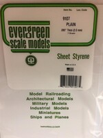 Evergreen Scale Models EVE9107 Styrene .080 inch Plain Sheet (2pc)