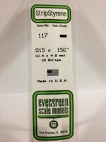 Evergreen Scale Models EVE117 Styrene .015x.156 Strip (10pc)