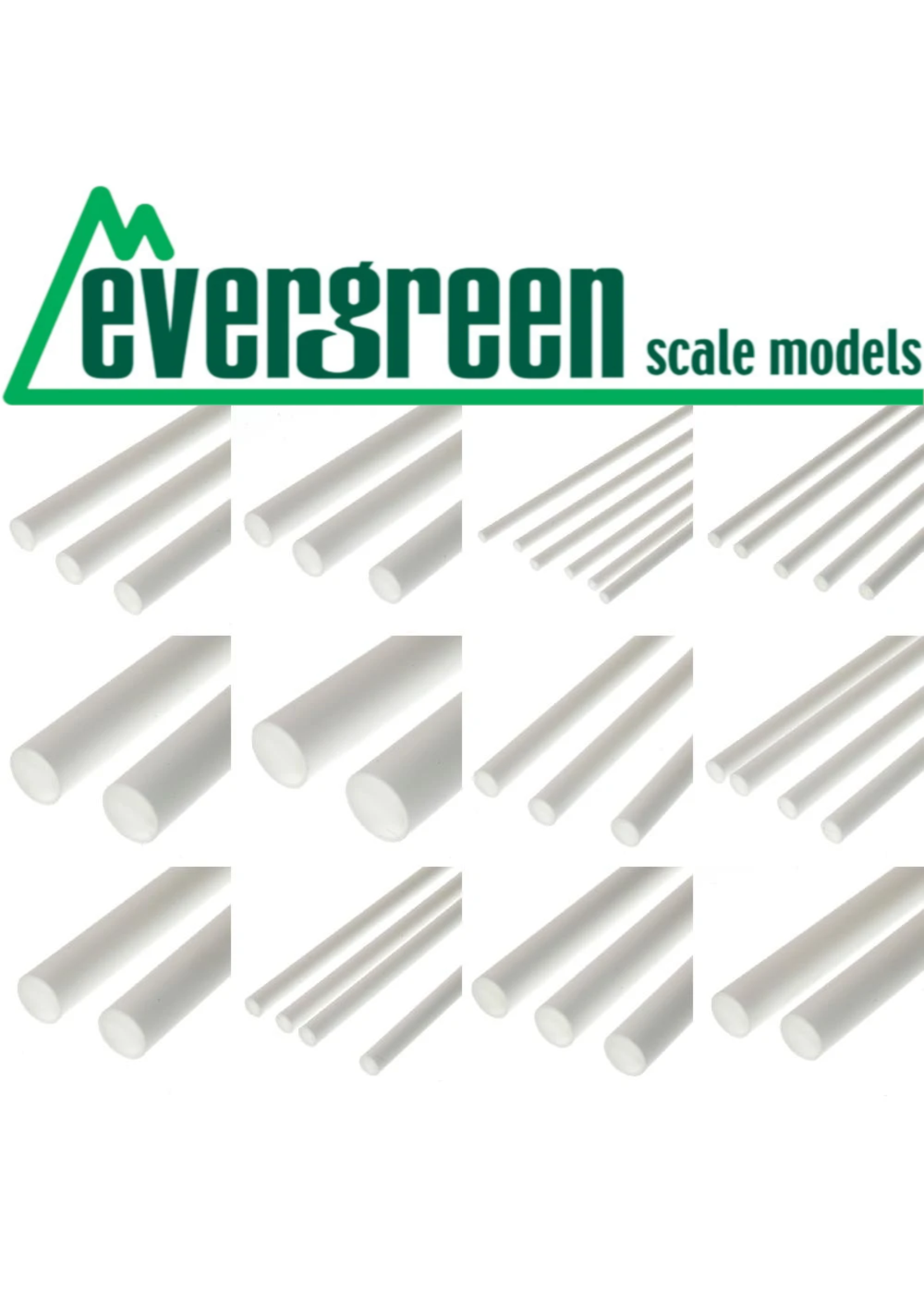 Evergreen Scale Models EVE246 Styrene .030 Quarter-Round (5pc)