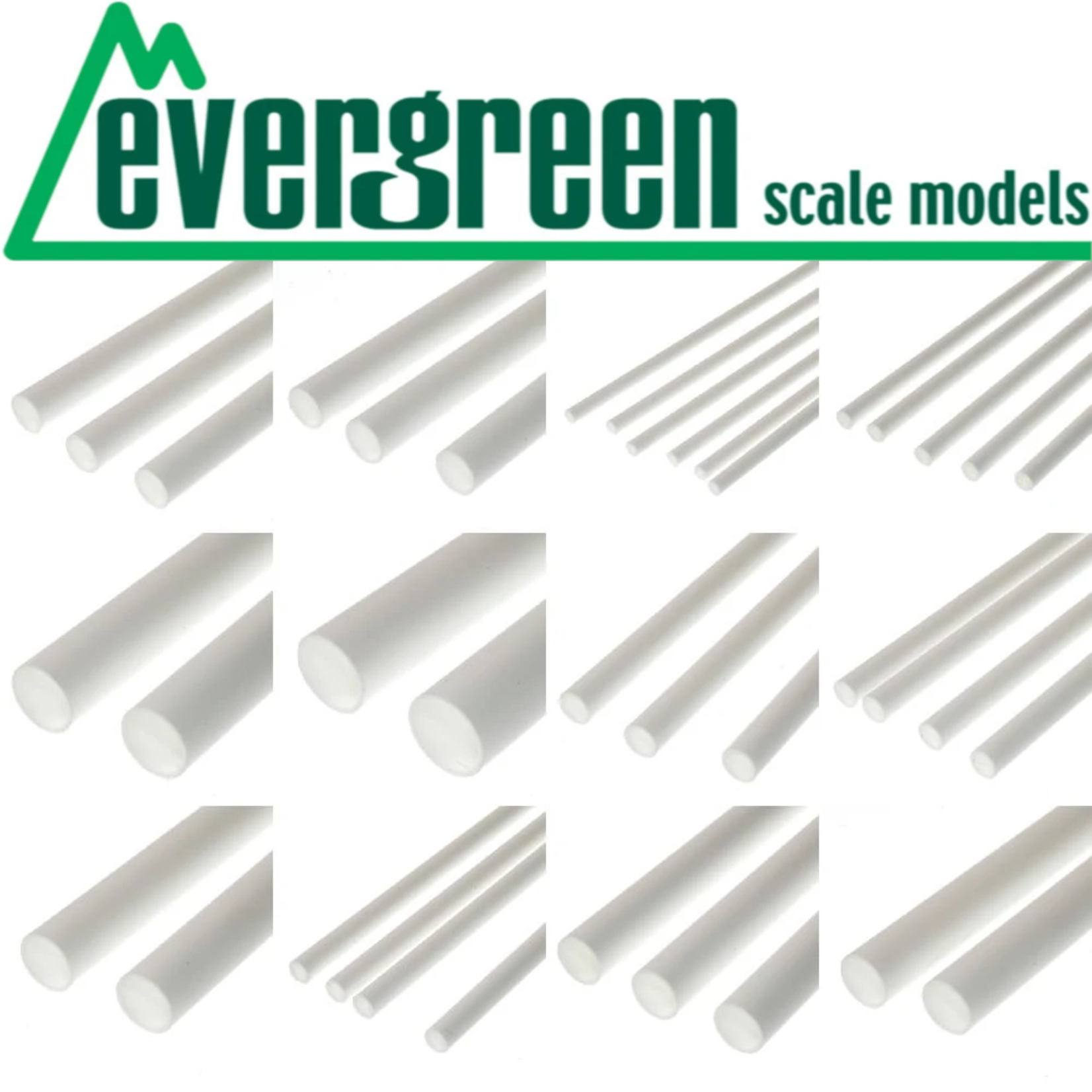 Evergreen Scale Models EVE255 Styrene 5/16'' Square Tube (2pc)