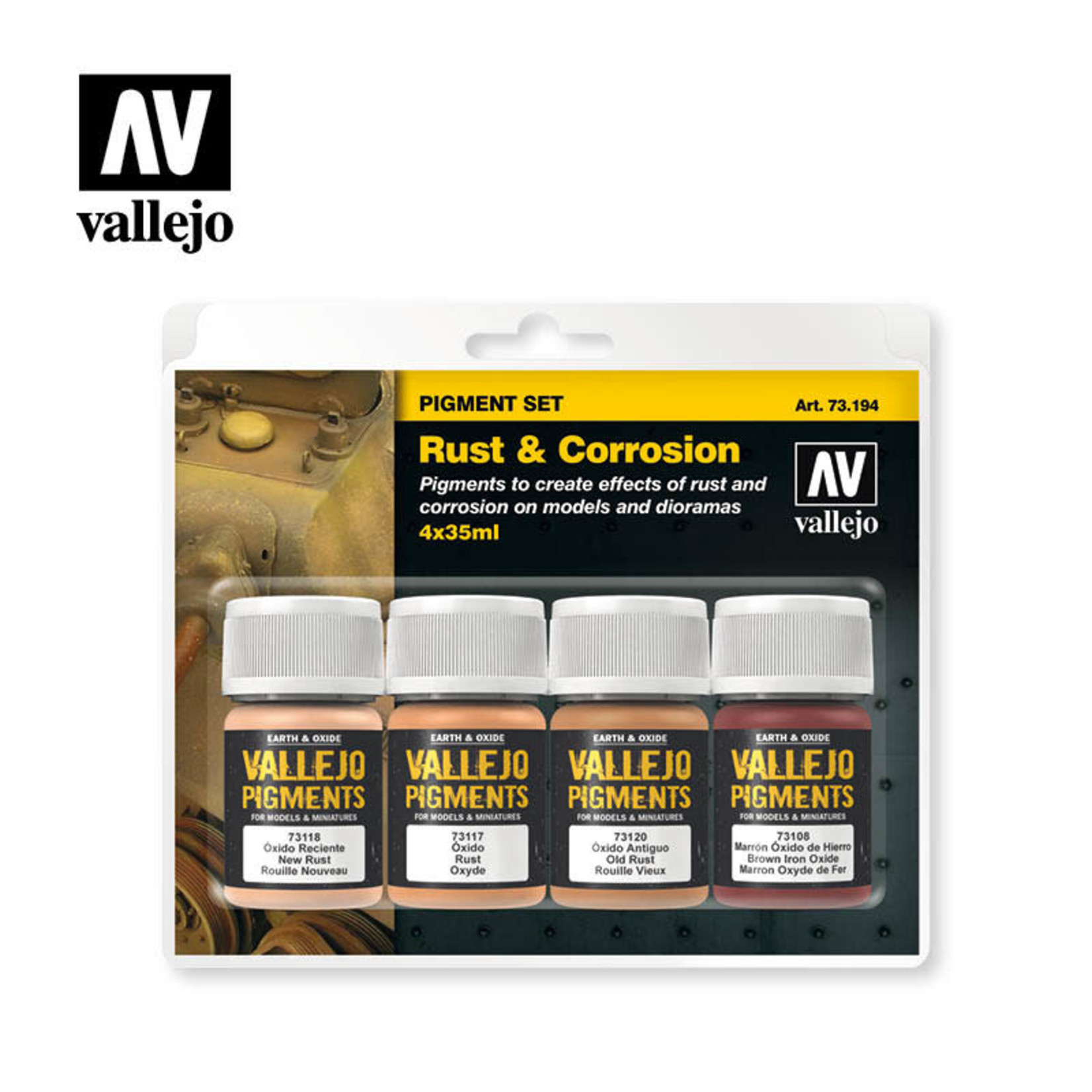 Vallejo VAL73194 Pigment Rust & Corrosion Set