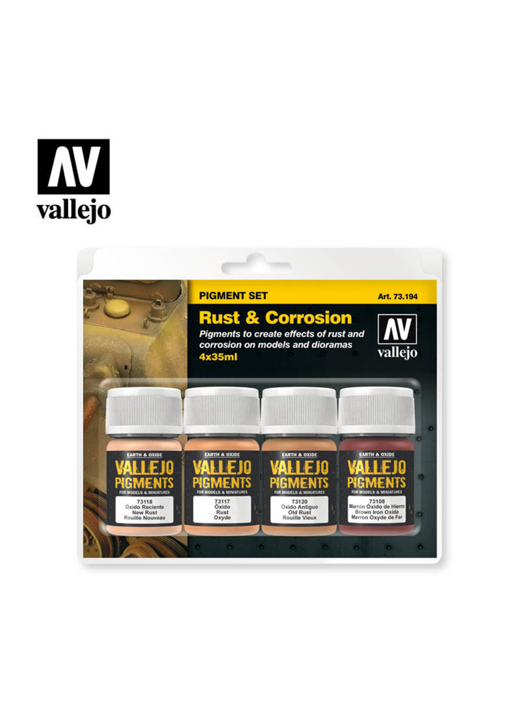 Vallejo VAL73194 Pigment Rust & Corrosion Set