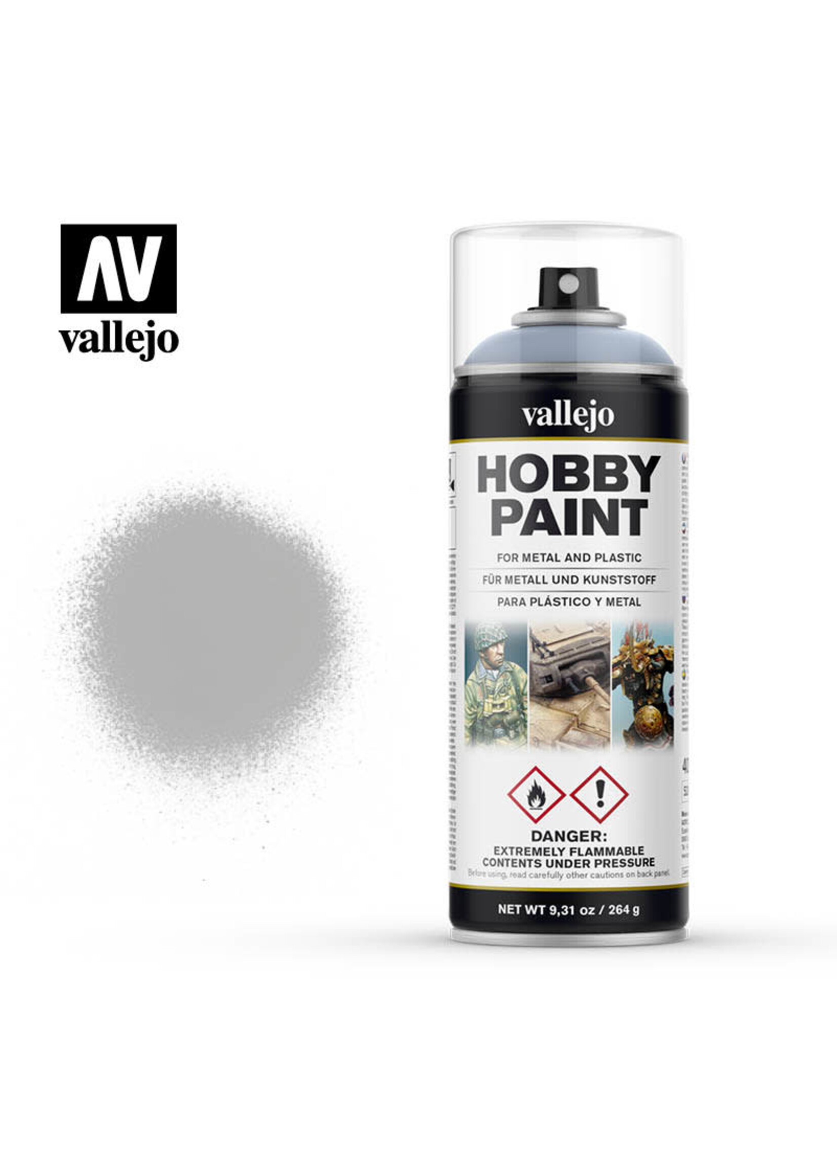 Vallejo VAL28011 Grey Primer Aerosol (400ml)