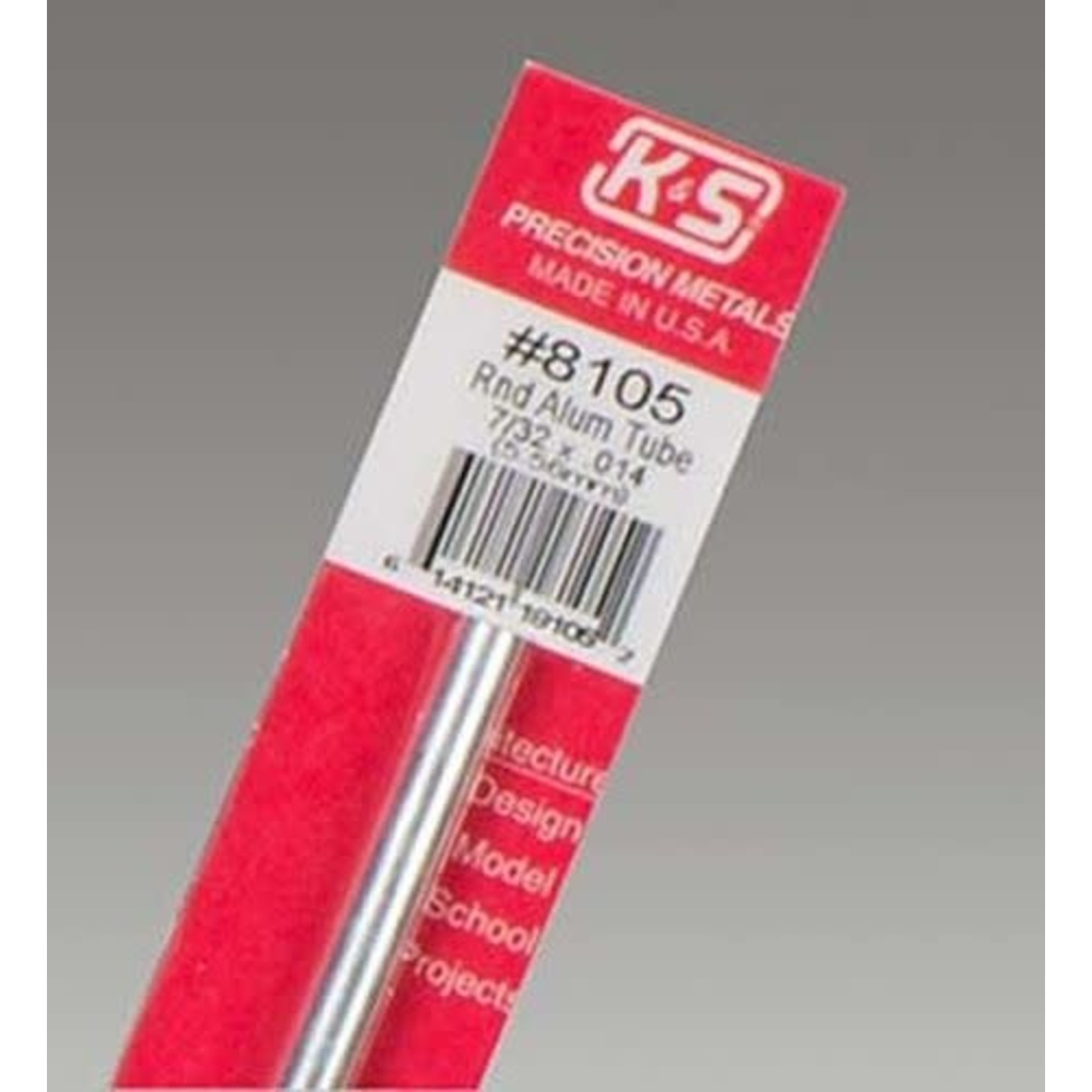 K&S Metals KSE8105 7/32'' OD Aluminum Tube (1pc)