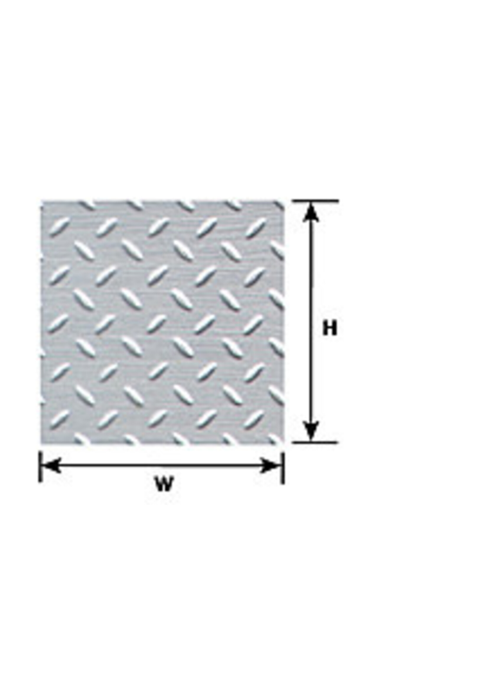 Plastruct PLA91686 Styrene L.S. Diamond Plate Sheet
