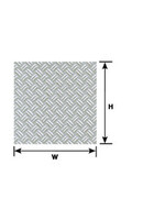 Plastruct PLA91682 Styrene G-Scale Double Diamond Plate Sheet