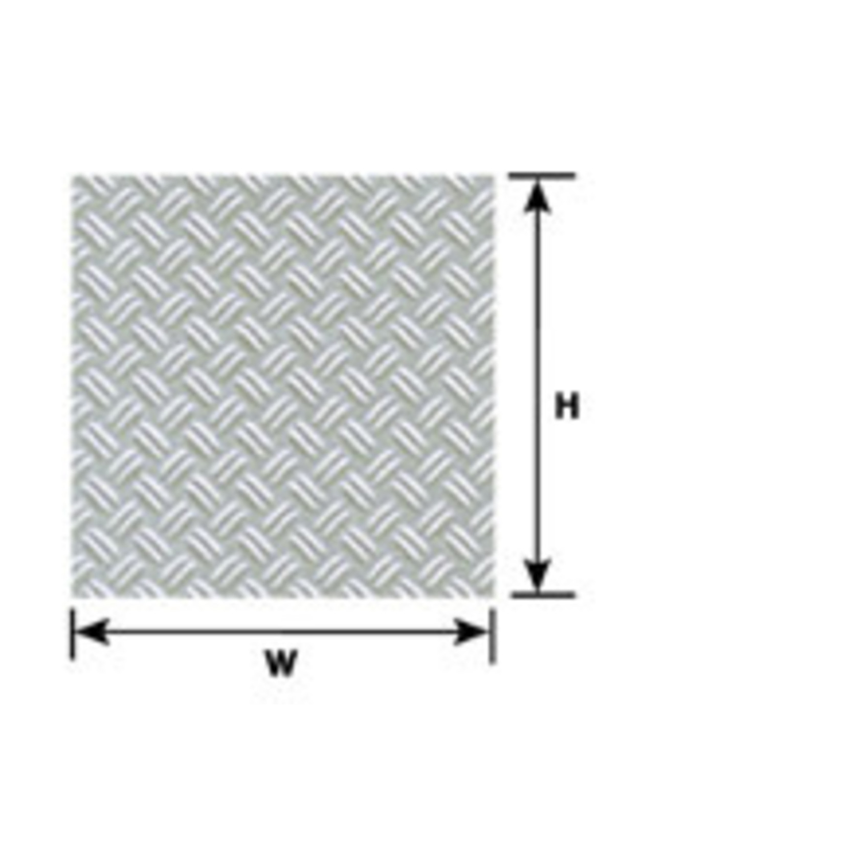 Plastruct PLA91682 Styrene G-Scale Double Diamond Plate Sheet