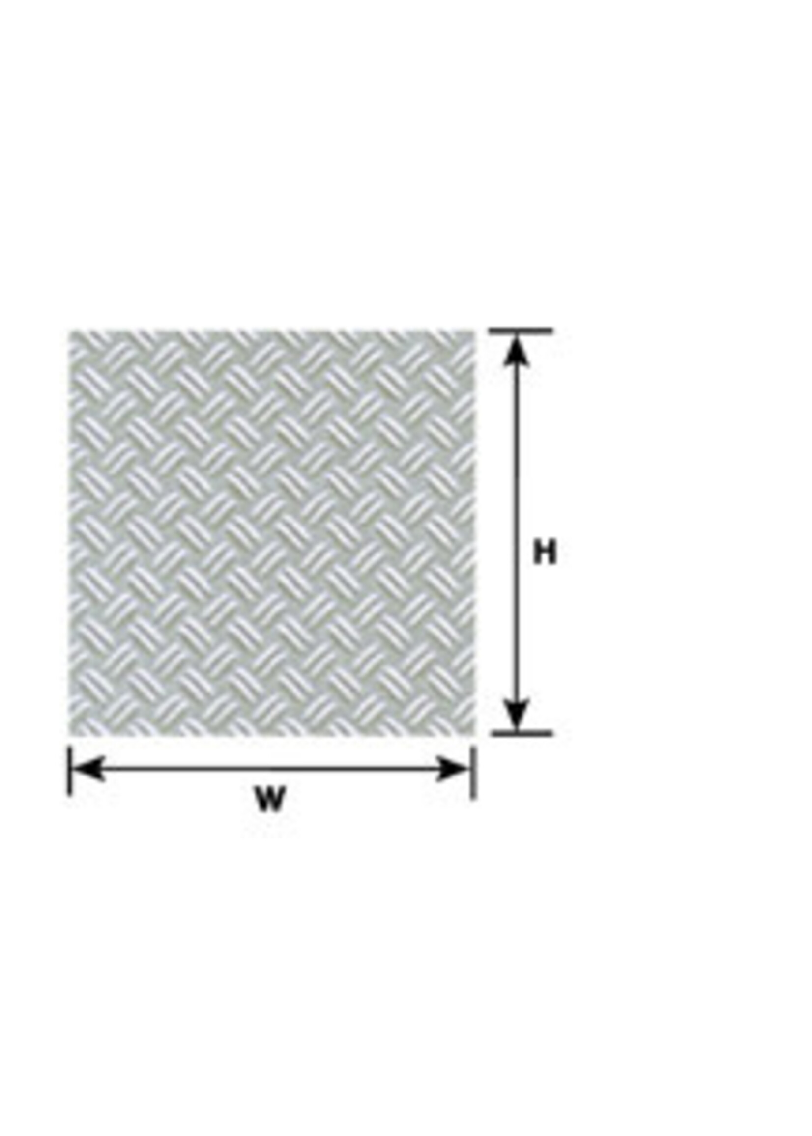 Plastruct PLA91682 Styrene G-Scale Double Diamond Plate Sheet