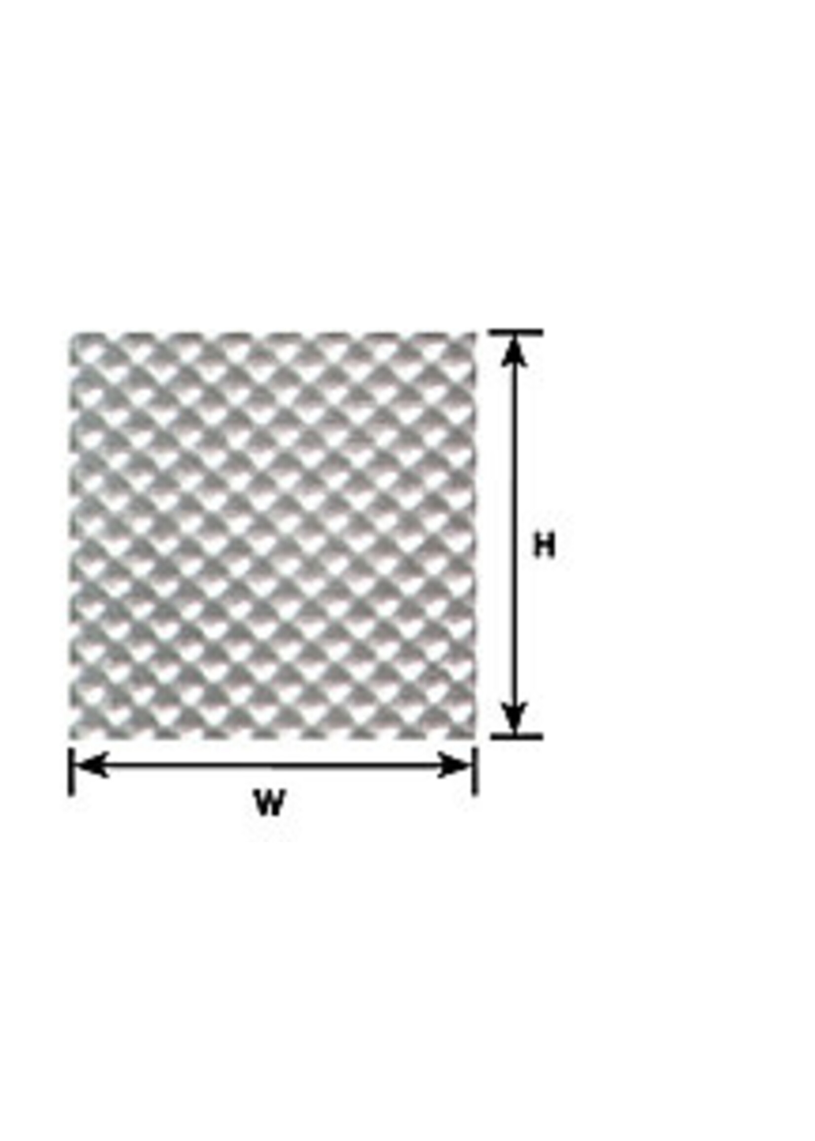 Plastruct PLA91680 Styrene HO-Scale Checker Plate Sheet