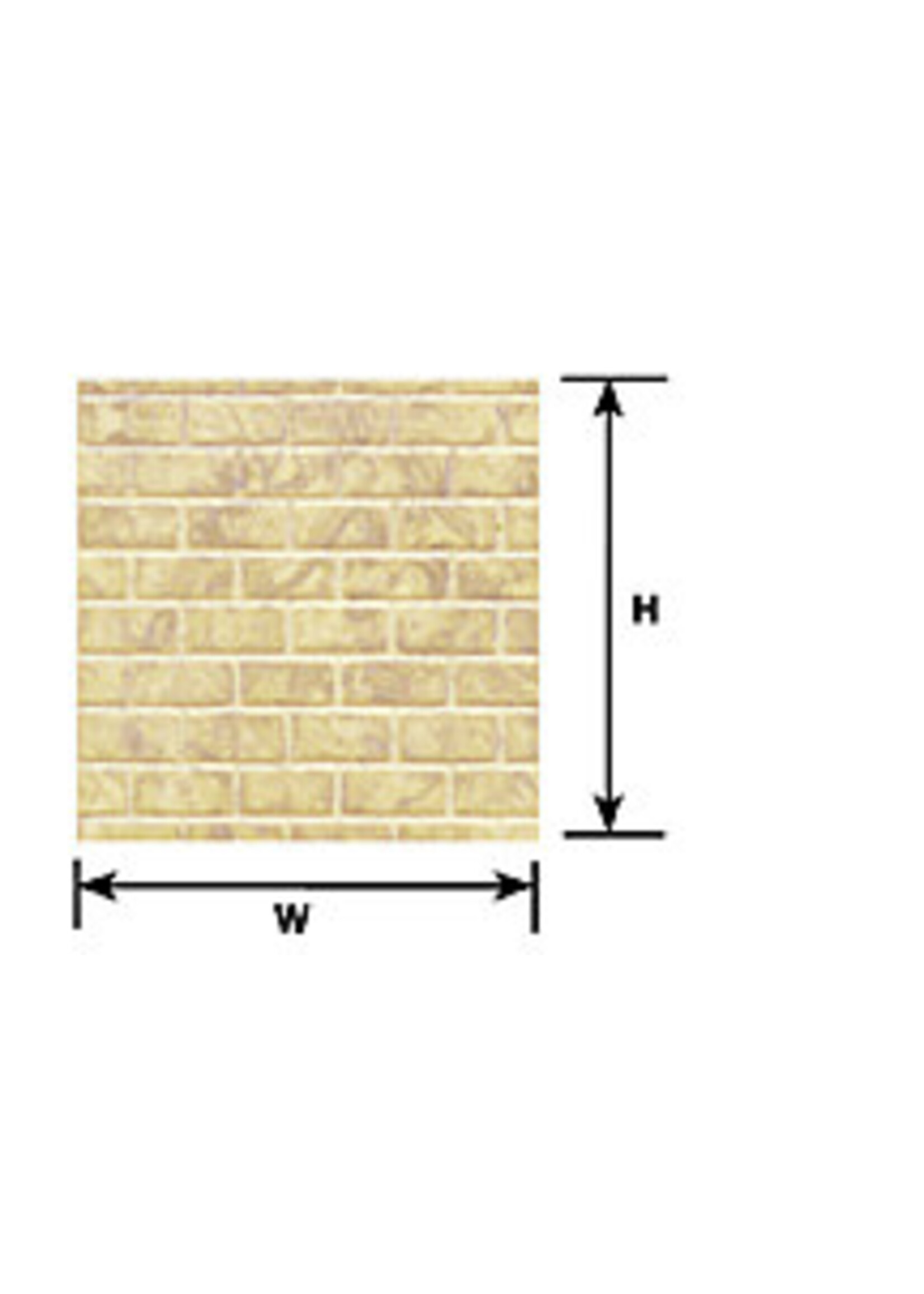 Plastruct PLA91621 Styrene O-Scale Cement Block Sheet