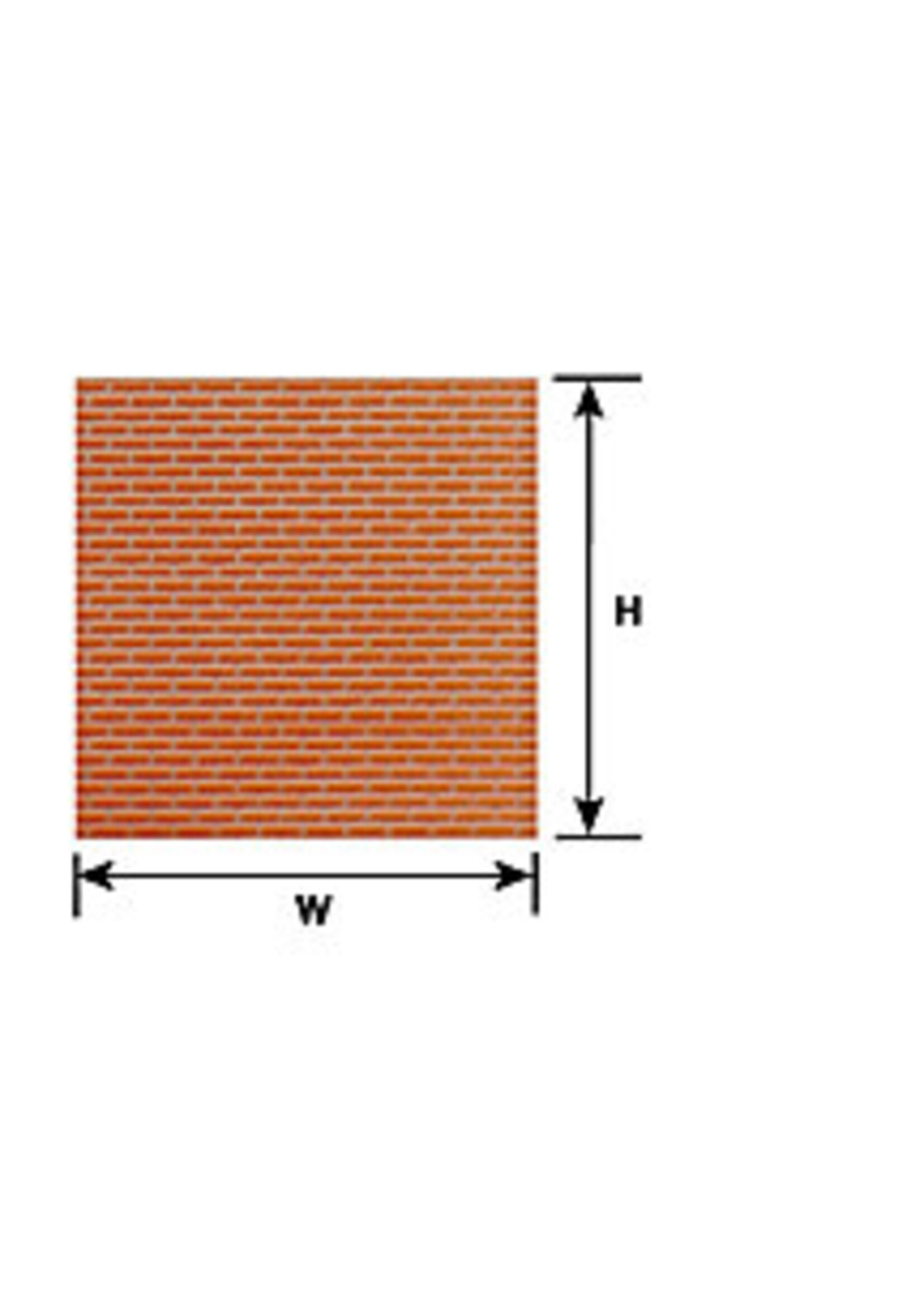 Plastruct PLA91611 Styrene HO-Scale Brick Sheet