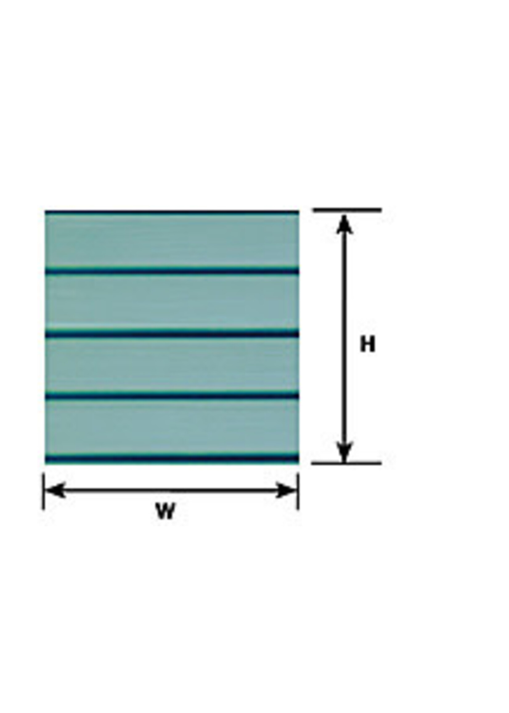 Plastruct PLA91556 Styrene 5/16" Clapboard Siding Sheet