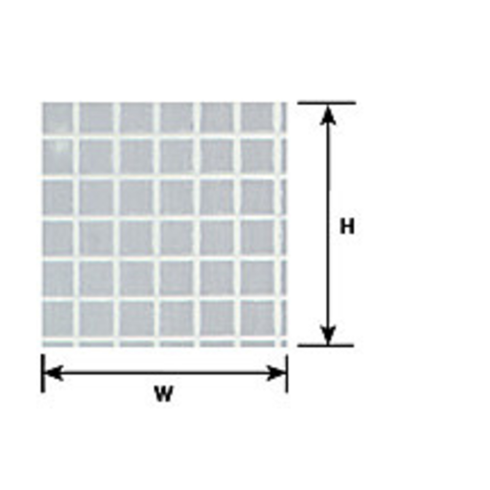 Plastruct PLA91544 Styrene 15/64" Square Tile Sheet
