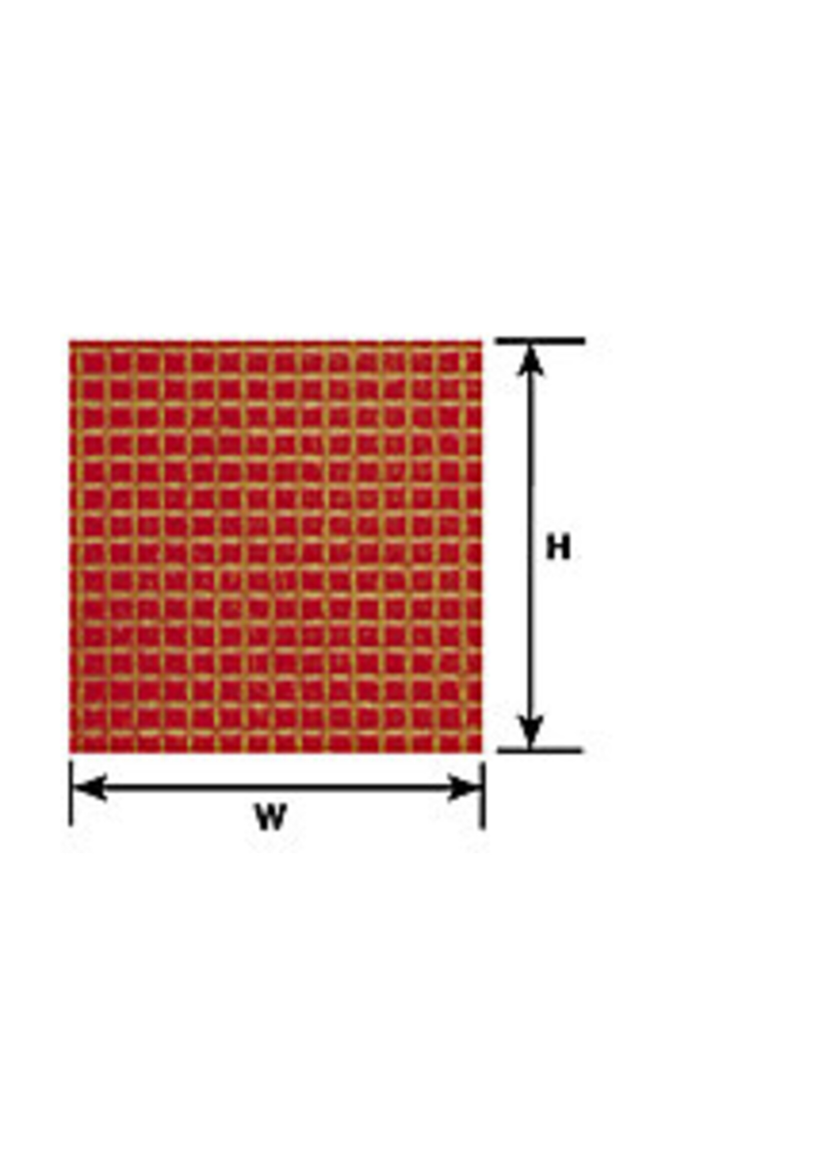 Plastruct PLA91539 Styrene 1/8" Square Tile Sheet