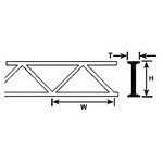 Plastruct PLA90652 Styrene 3/16" Warren Open Web Truss