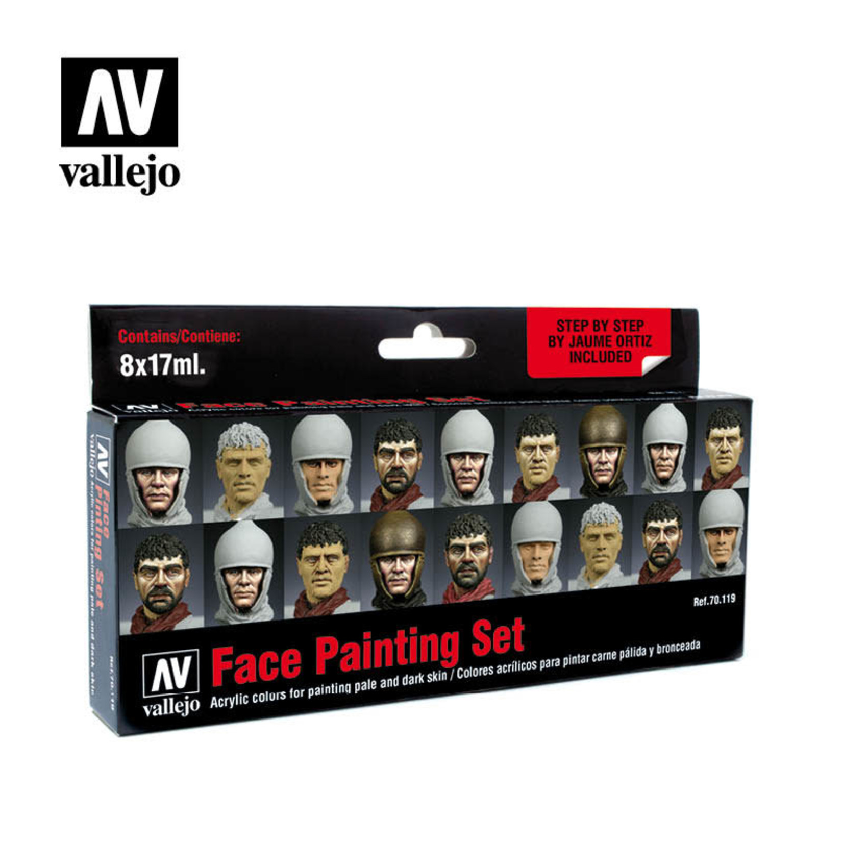 Vallejo VAL70119 Face Painting Set (8pc)
