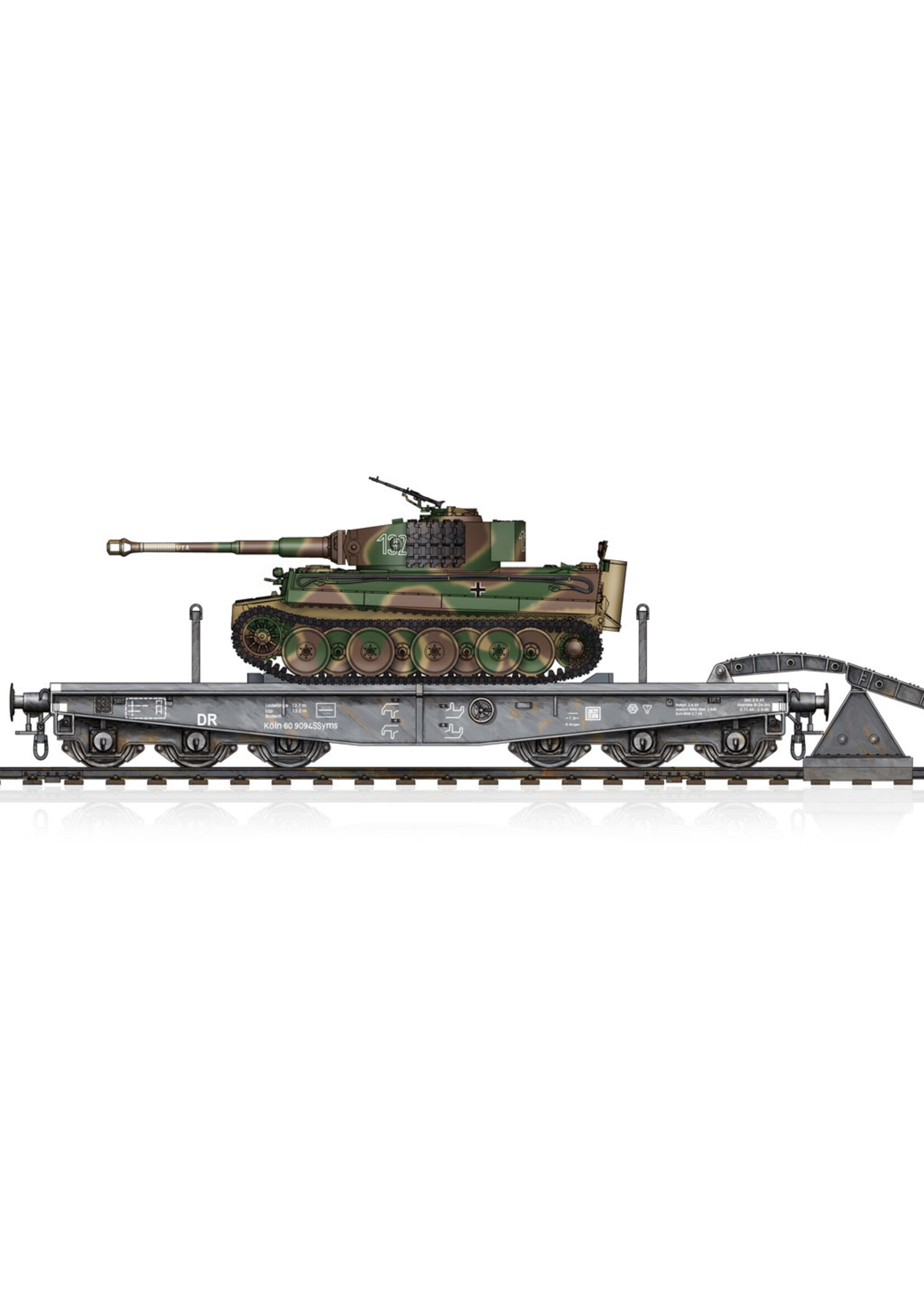 Hobby Boss ***zzHBOSS82934 Schwere Plattformwagen Type SSyms 80 with Tiger 1 (1/72)