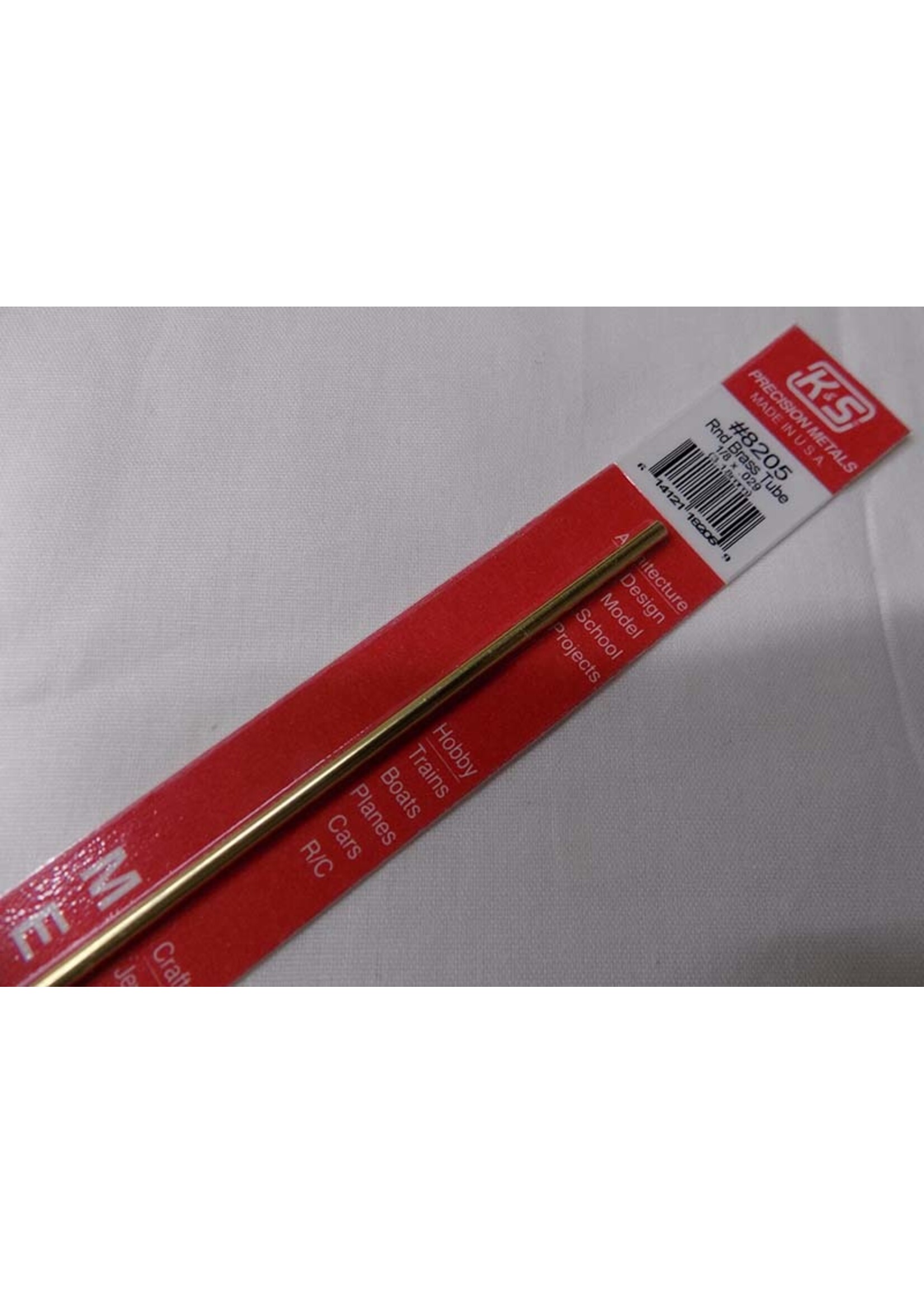 K&S Metals KSE8205 1/8" OD Wall Brass Tube