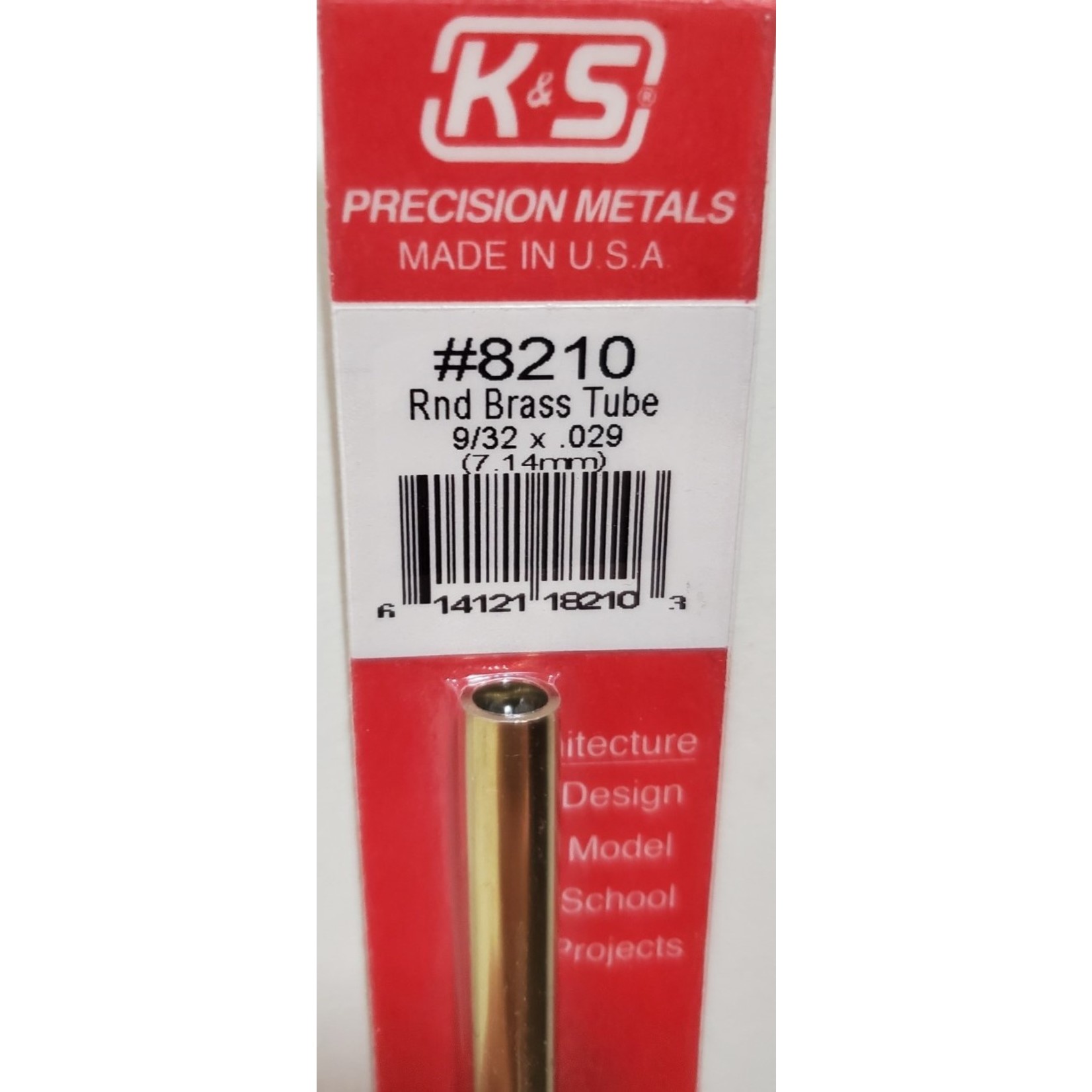 K&S Metals KSE8210 Brass Tube