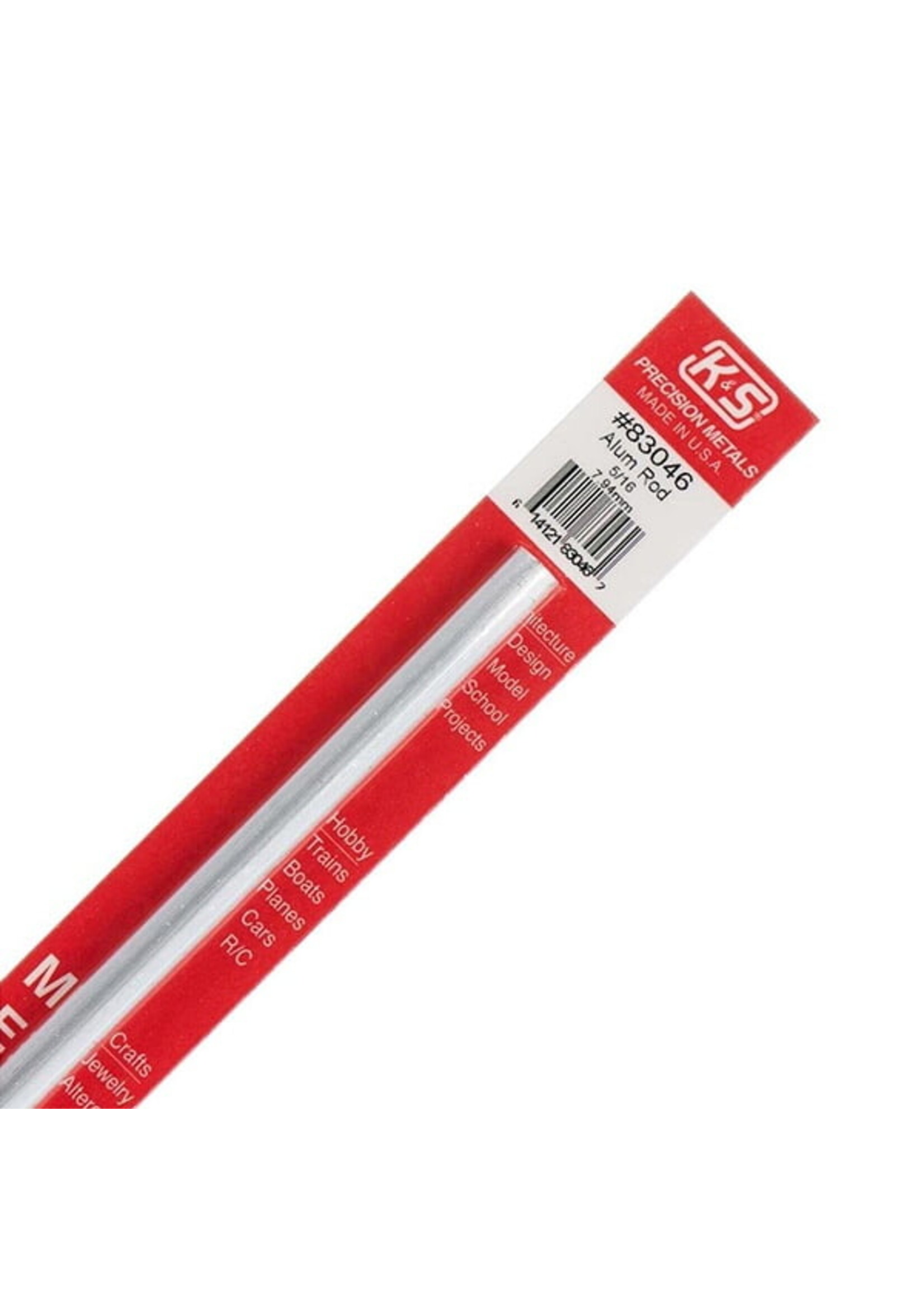 K&S Metals KSE83046 5/16" Aluminum Rod (1pc)