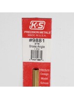 K&S Metals KSE9881 Brass Angle 3/16''