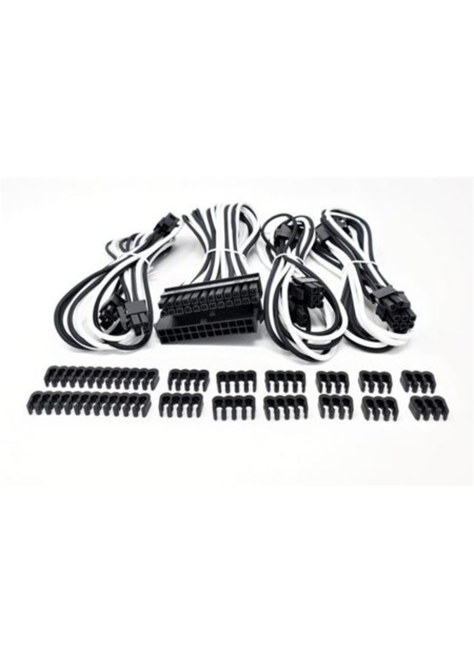Micro Connector Premium Sleeved PSU Cable Extension Kit (Black)