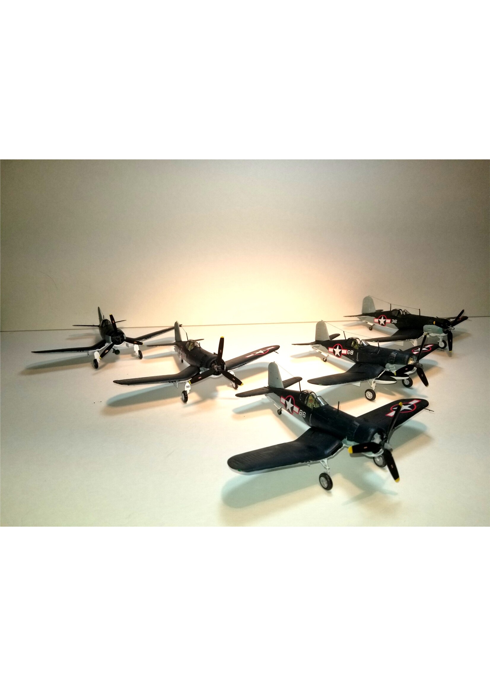 Corsairs F-4U   part of the Black Sheep Sqd led by Pappy Boyington (Revell Models)  -  Bruce Elliott