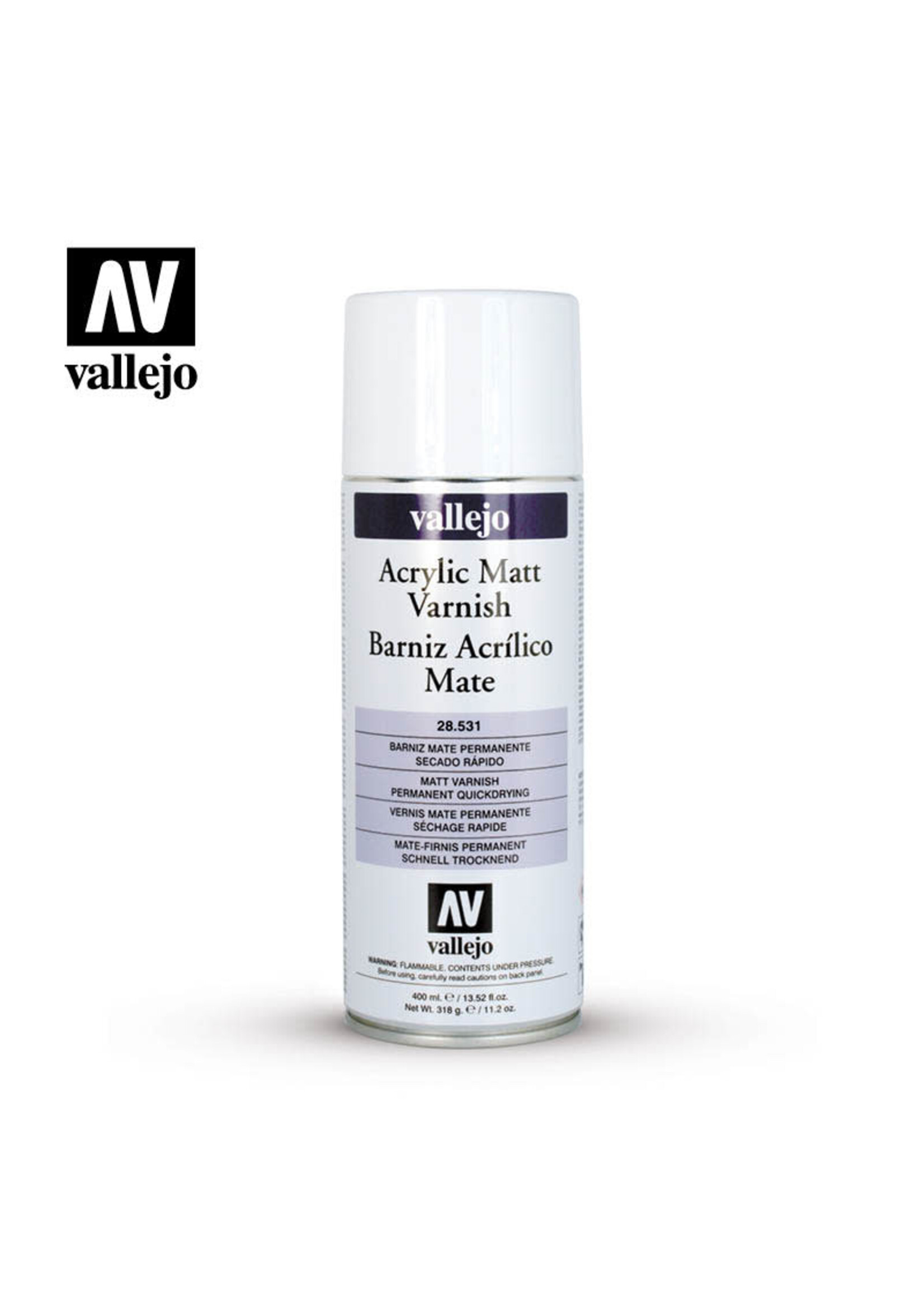 Vallejo VAL28531 Matt Varnish Aerosol (400ml)