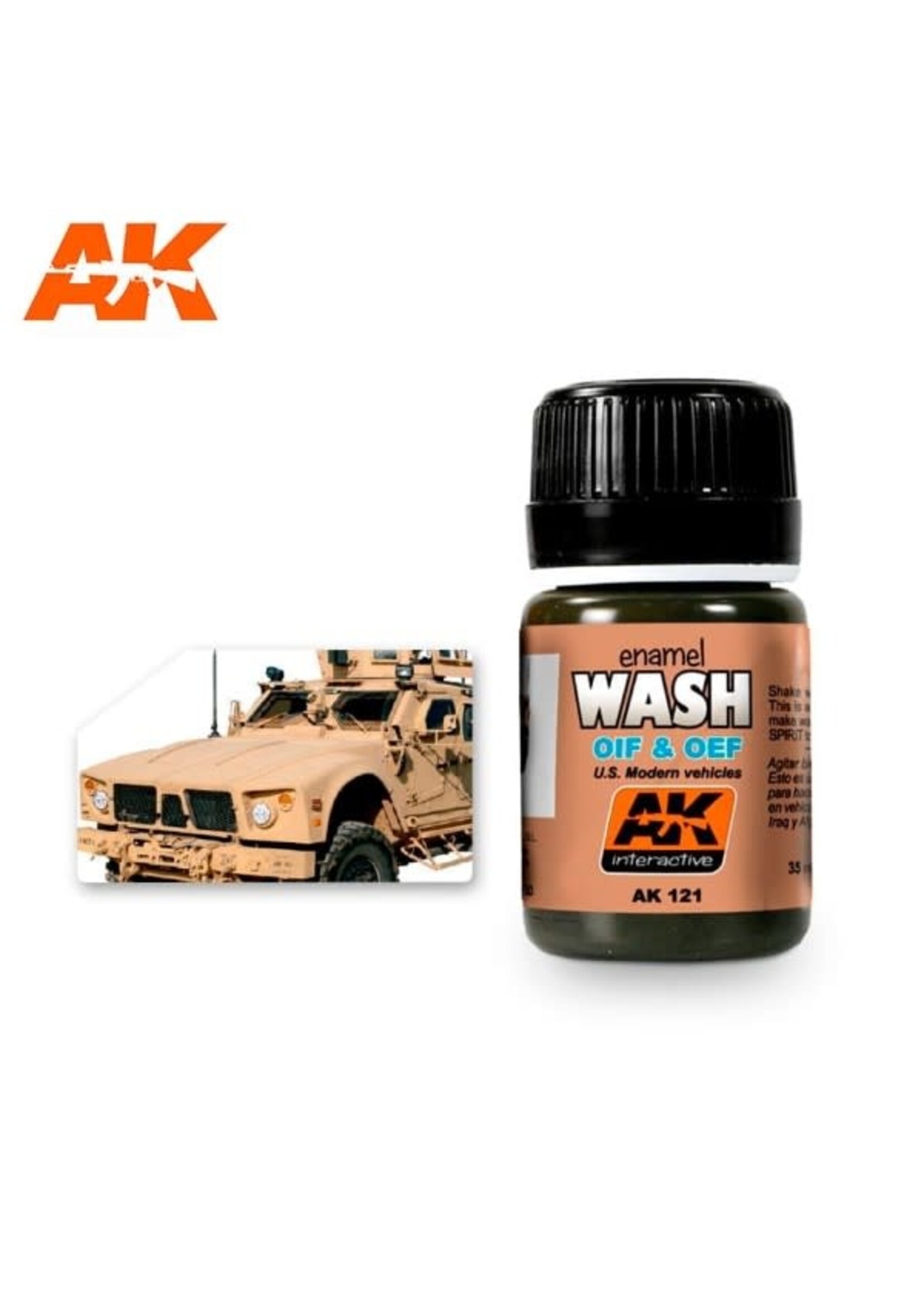 AK Interactive AK-121 Wash For OIF & OEF - US Vehicles (35ml)