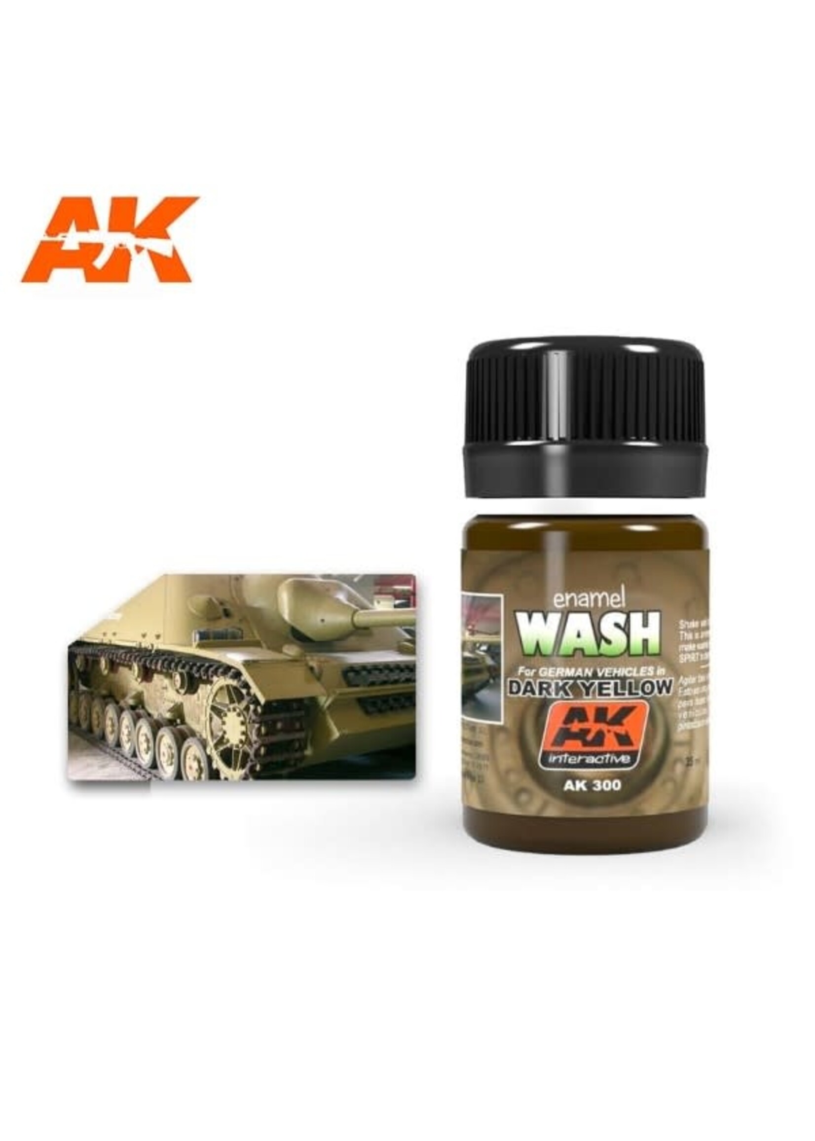 AK Interactive AK-300 Wash For Dark Yellow Vehicles (35ml)