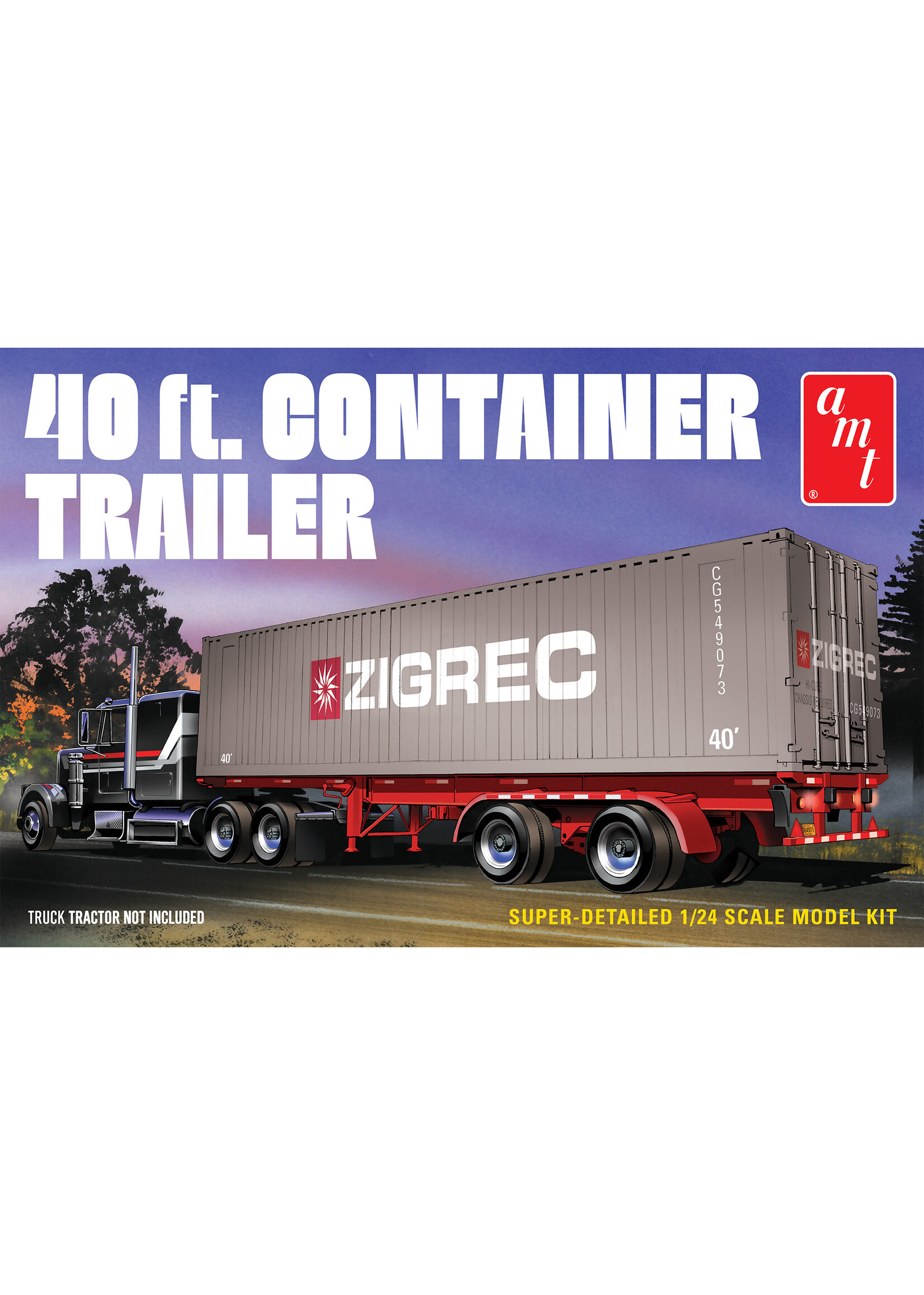 AMT ***AMT1196 40' Semi Container Trailer (1/24)