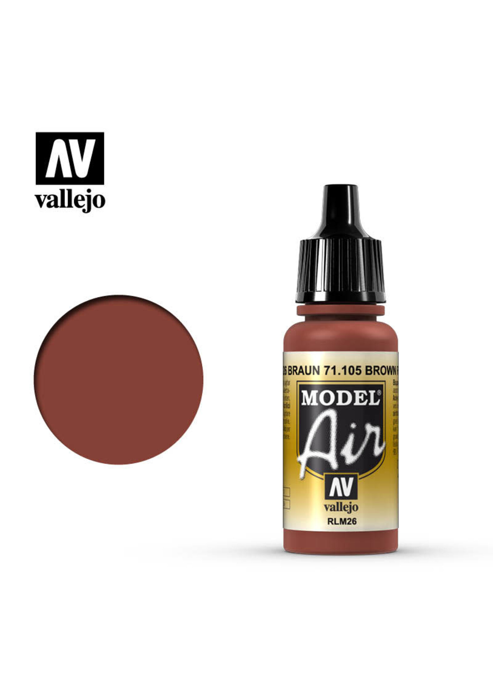Vallejo VAL71105 Model Air Brown (17ml)