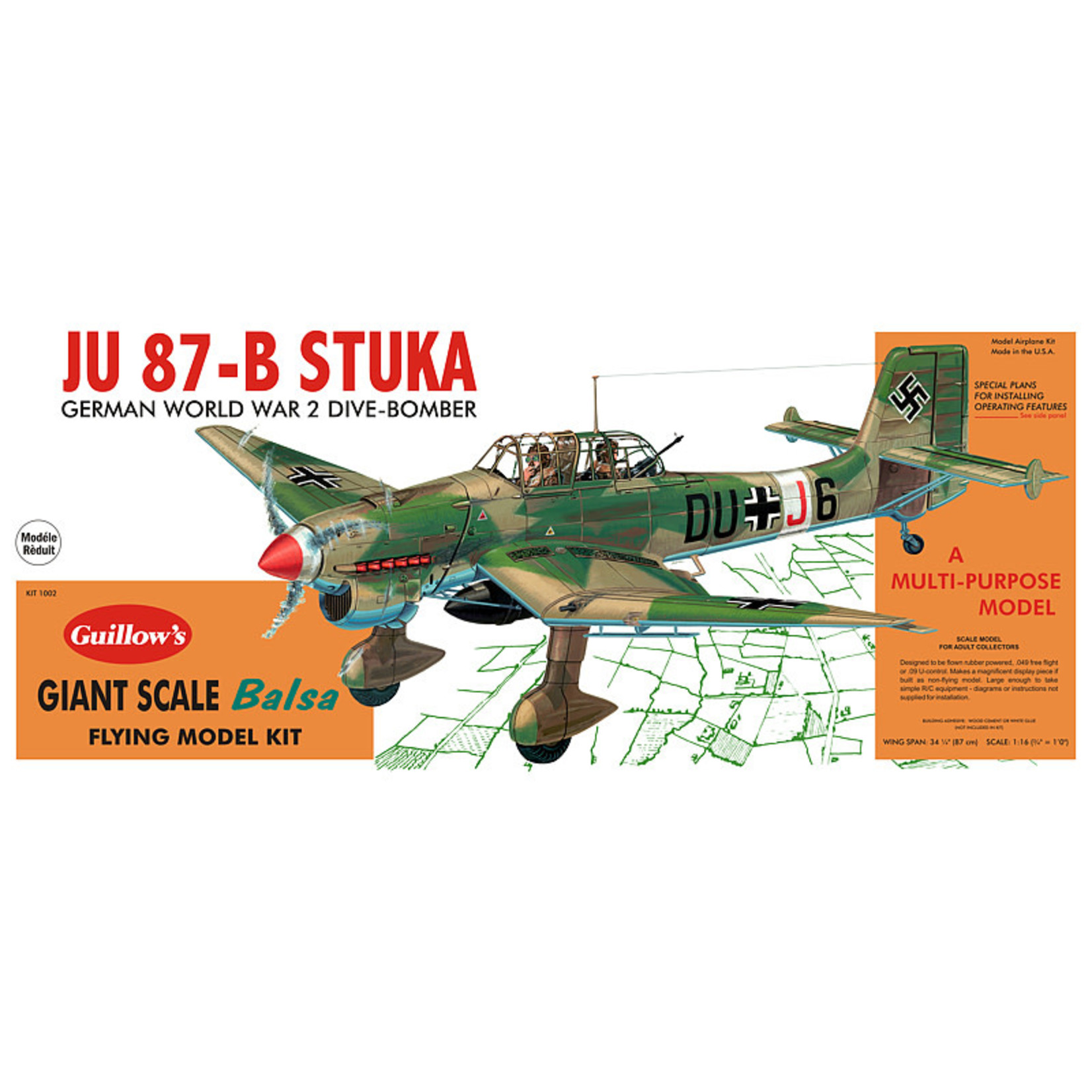 Guillow's GUI1002 Junkers JU87B Stuka