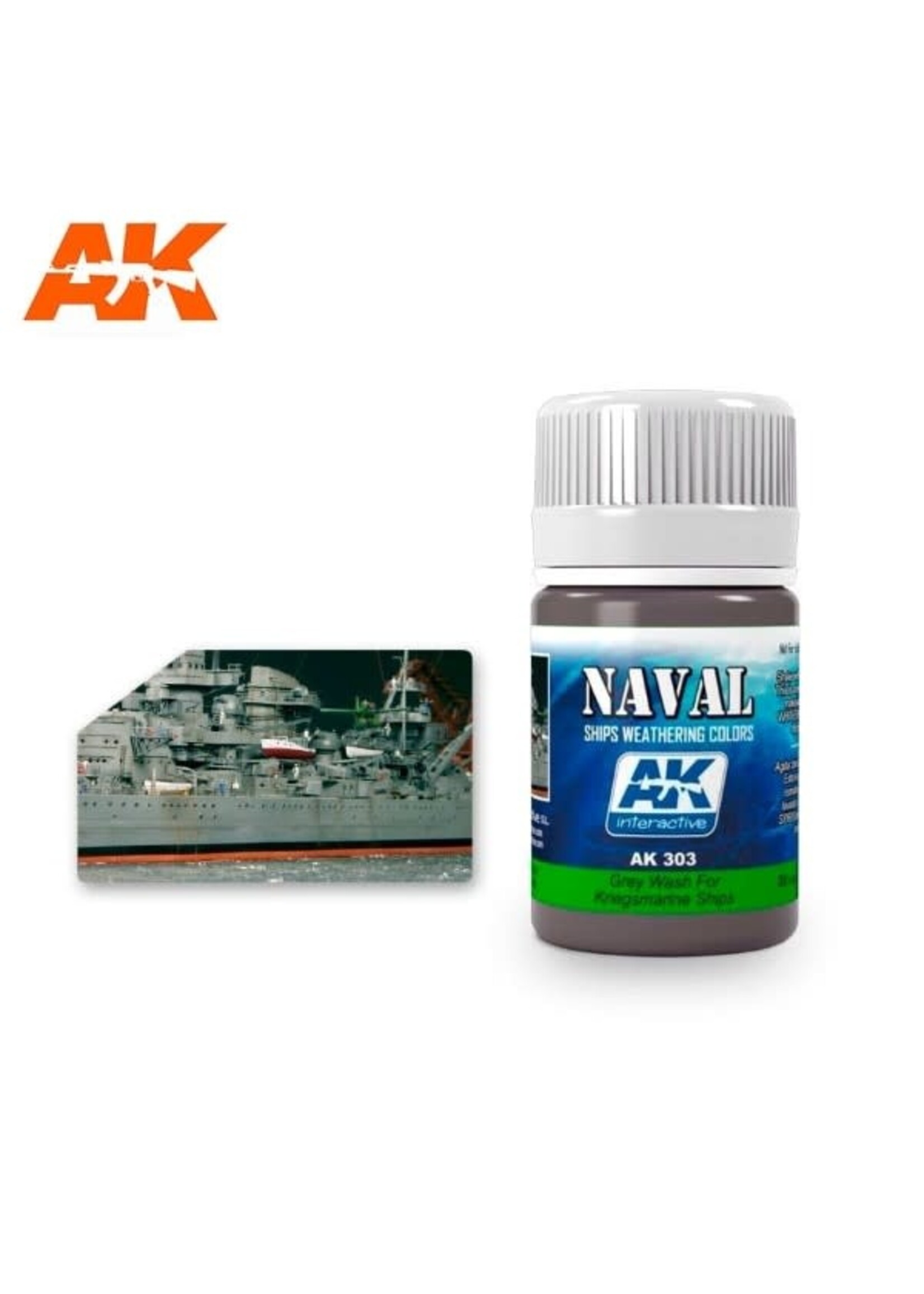 AK Interactive AK-303 Grey Wash For Kriegsmarine Ships (35ml)