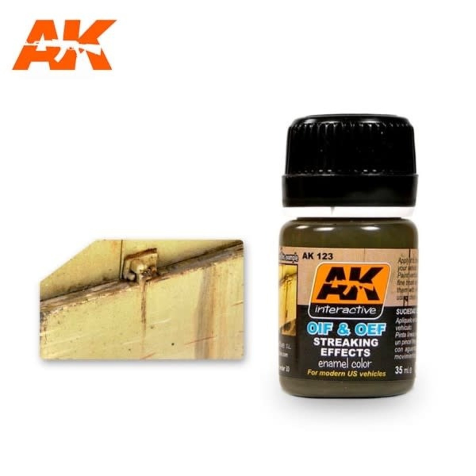 AK Interactive AK-123 Streaking Effects For Oif & Oef - Us Vehicles (35ml)
