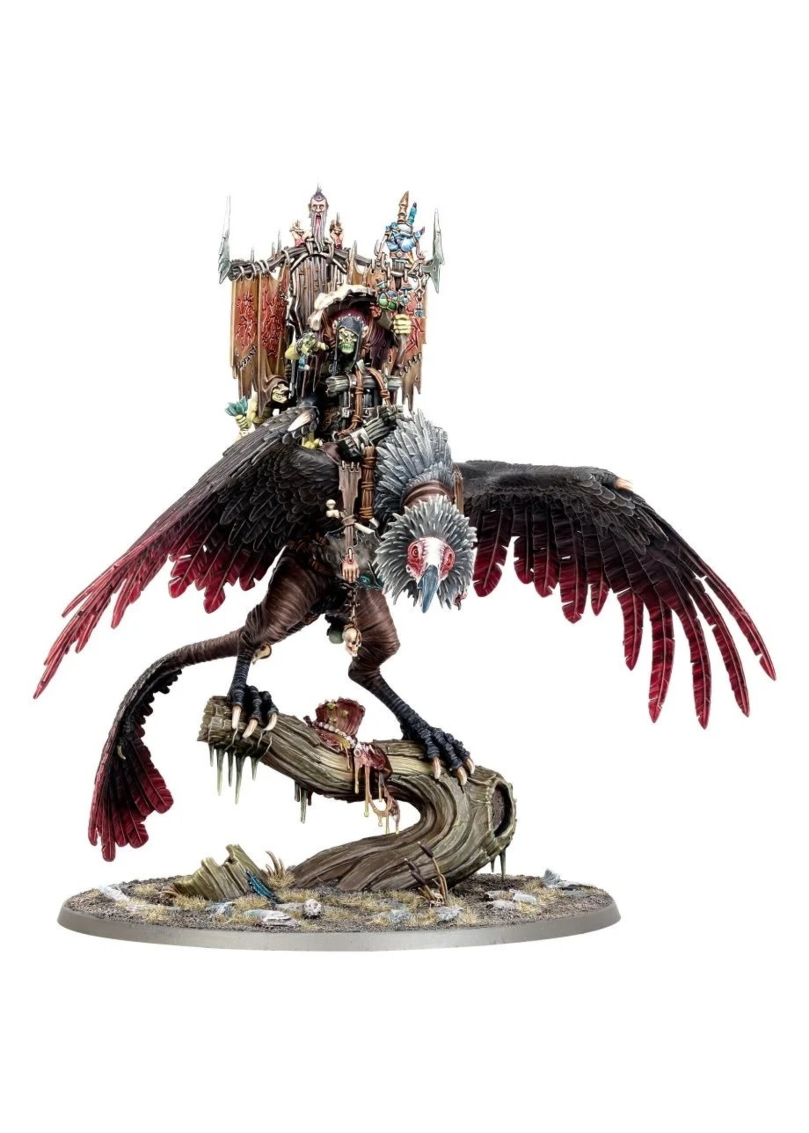 AoS Gobsprakk The Mouth of Mork or Killaboss on Corpse Rippa Vulcha