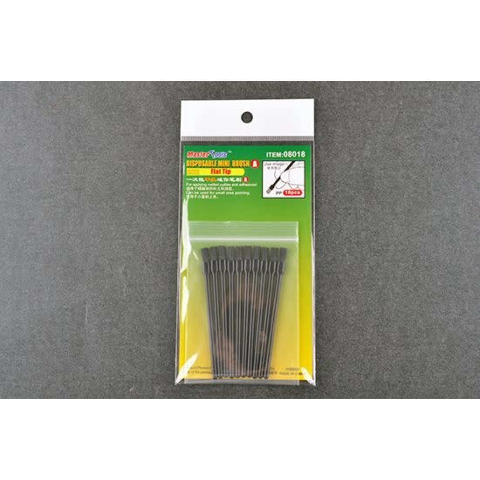 Master Tools MT08018 Disposable Mini Flat Brush (10pc)