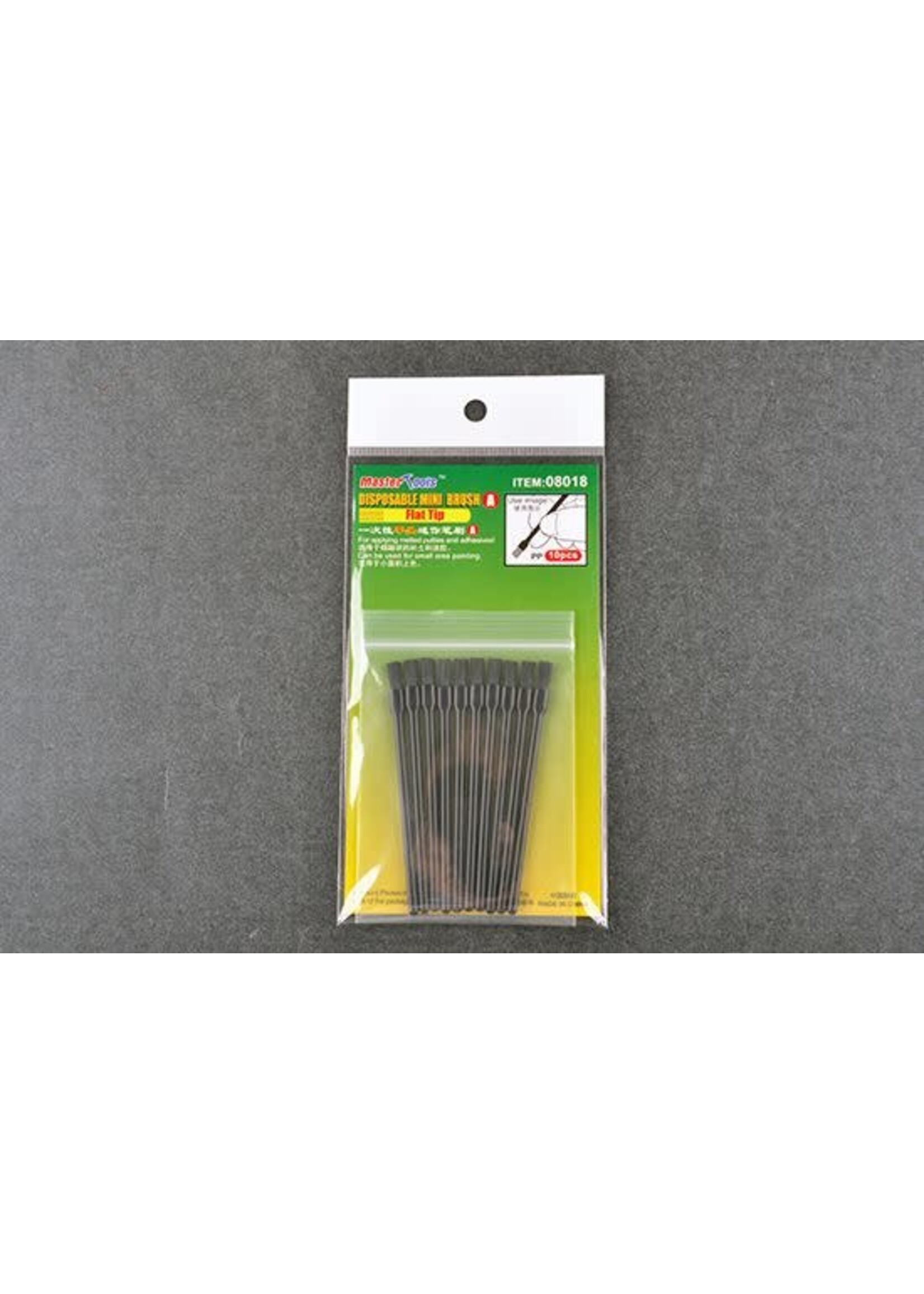 Master Tools ***zMT08018 Disposable Mini Flat Brush (10pc)