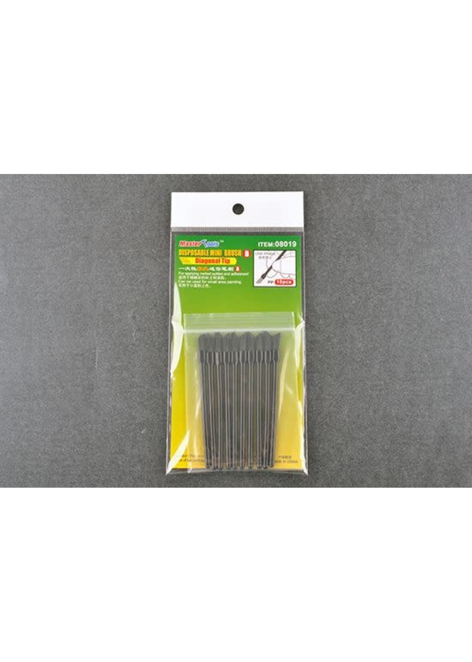 Master Tools ***zMT08019 Disposable Mini Diagonal Brush (10pc)