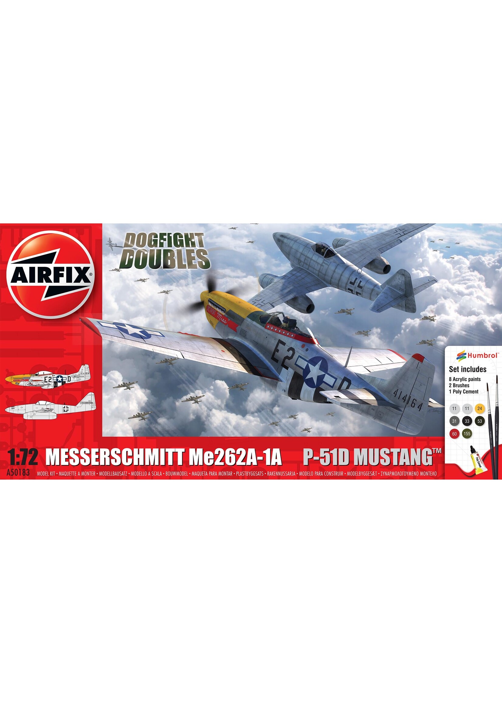 Airfix ***AIR50183 Me262A-1A vs P-51D Mustang Starter Gift Set (1/72)