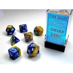 Chessex Dice RPG 26422 7pc Gemini Blue-Gold/White