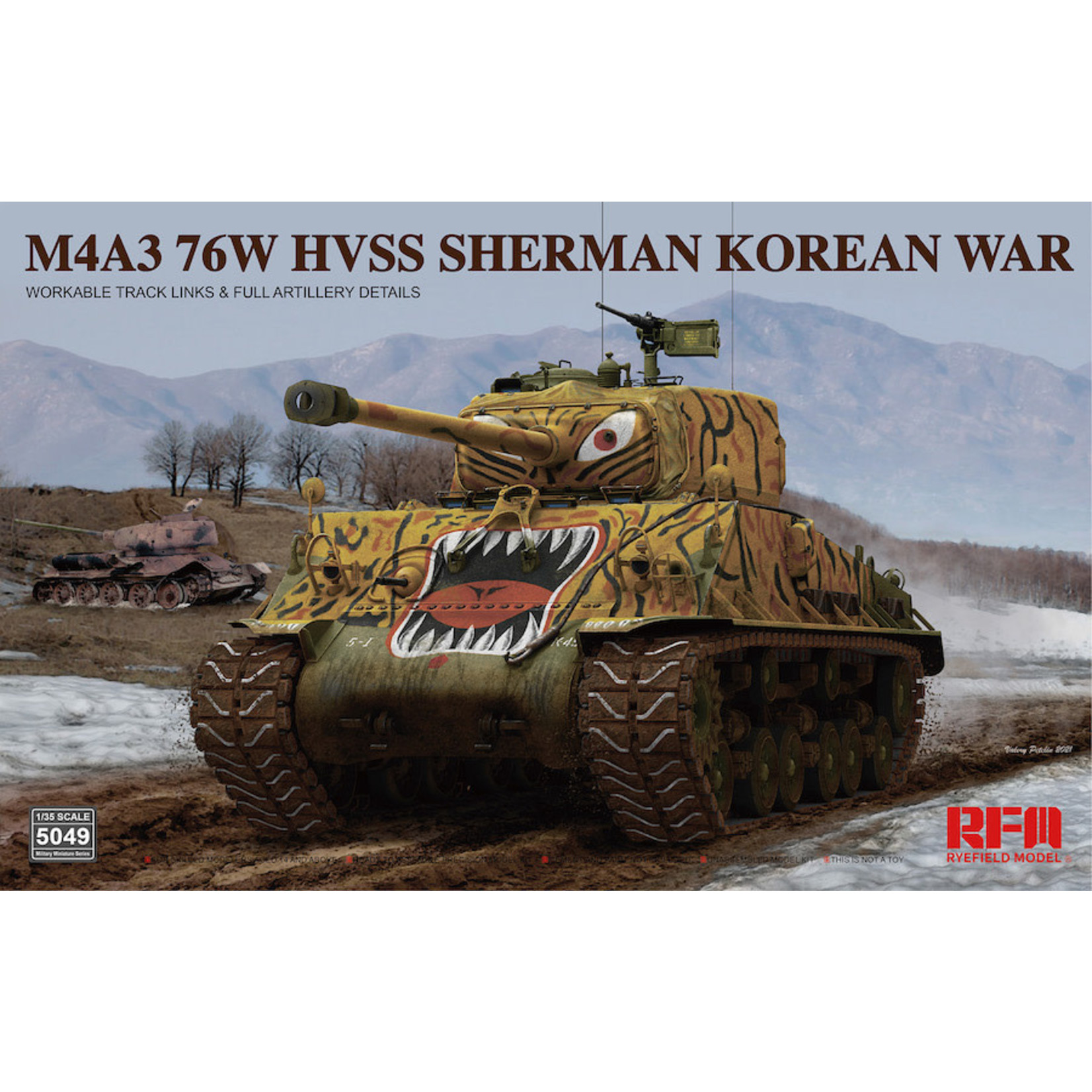 Rye Field Model RFMRM5049 M4A3 76w HVSS Sherman Korean War (1/35)