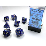 Chessex 27427 Scarab 7pc Royal Blue/Gold RPG Dice