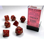 Chessex Dice RPG 27414 7pc Scarab  Scarlet/Gold