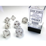 Chessex Dice RPG 27401 7pc Frosted Clear/Black