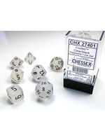 Chessex Dice RPG 27401 7pc Frosted Clear/Black